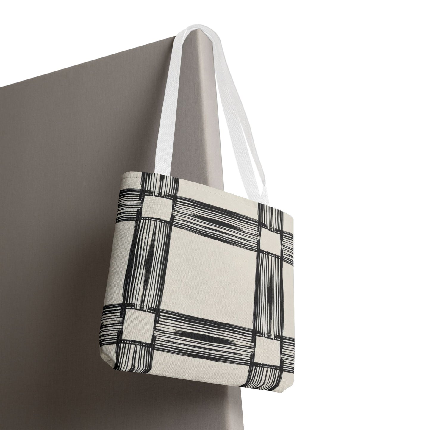 Stylish Minimalist Shopping Bag - Chic Black and White Design for Everyday Use