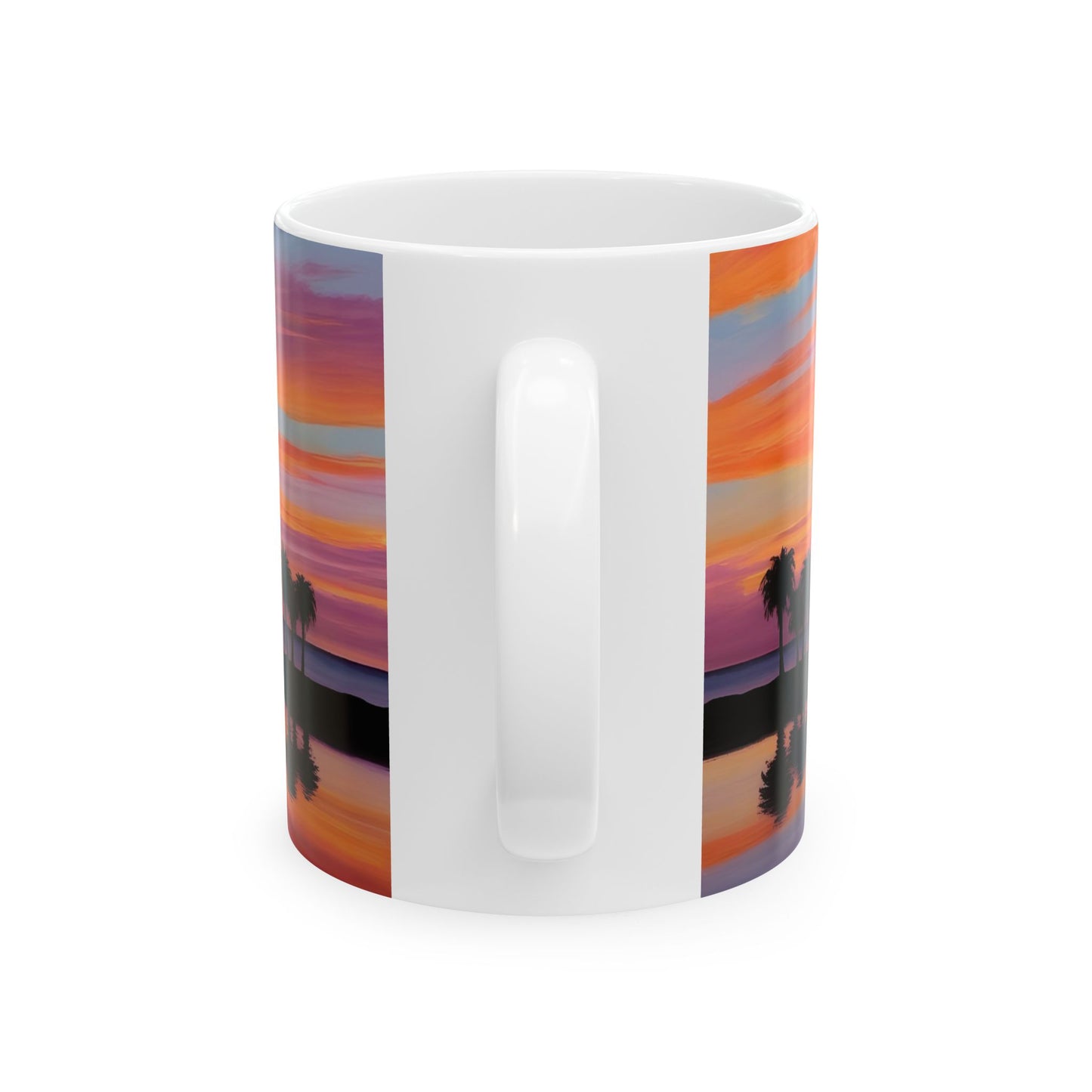 Tropical Sunset Ceramic Mug - Perfect for Coffee Lovers & Beach Vibes
