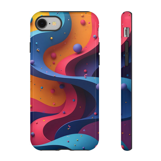 Vibrant Phone Cover - Colorful Abstract Design, Shockproof Protector, Trendy Accessories, Gift for Tech Lovers, Fun Style