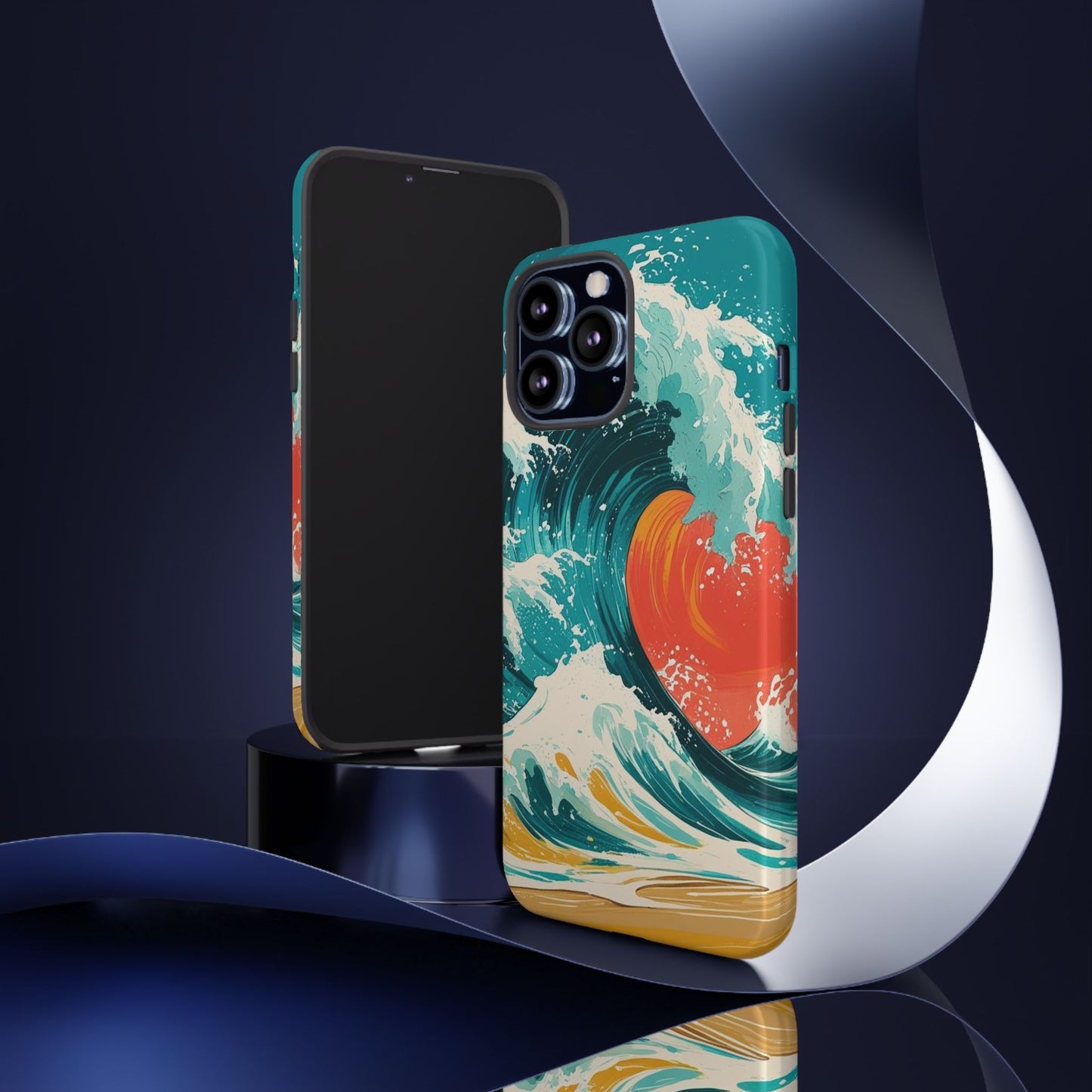 Ocean Wave Phone Cover, Tropical Phone Cover, Artistic Smartphone Cover, Waves Design, Summer Vibe Accessory, Gift for Beach Lovers