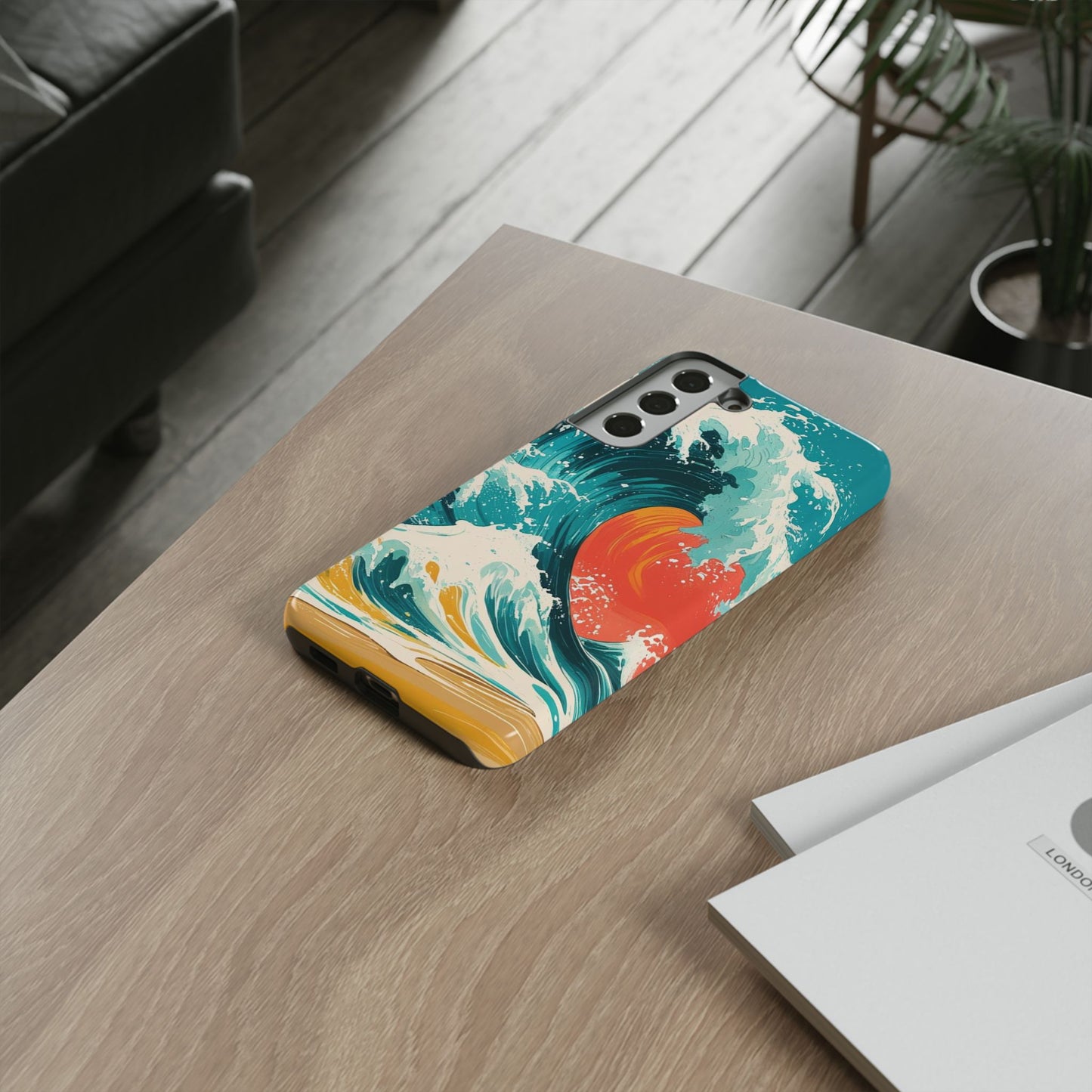 Ocean Wave Phone Cover, Tropical Phone Cover, Artistic Smartphone Cover, Waves Design, Summer Vibe Accessory, Gift for Beach Lovers
