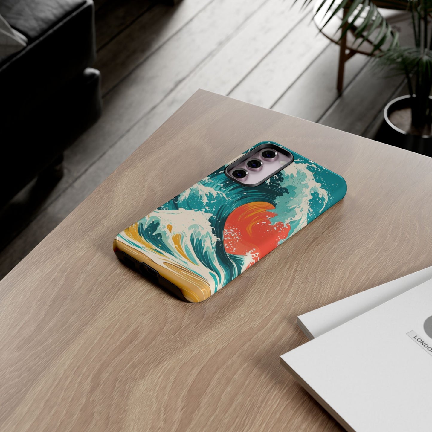 Ocean Wave Phone Cover, Tropical Phone Cover, Artistic Smartphone Cover, Waves Design, Summer Vibe Accessory, Gift for Beach Lovers