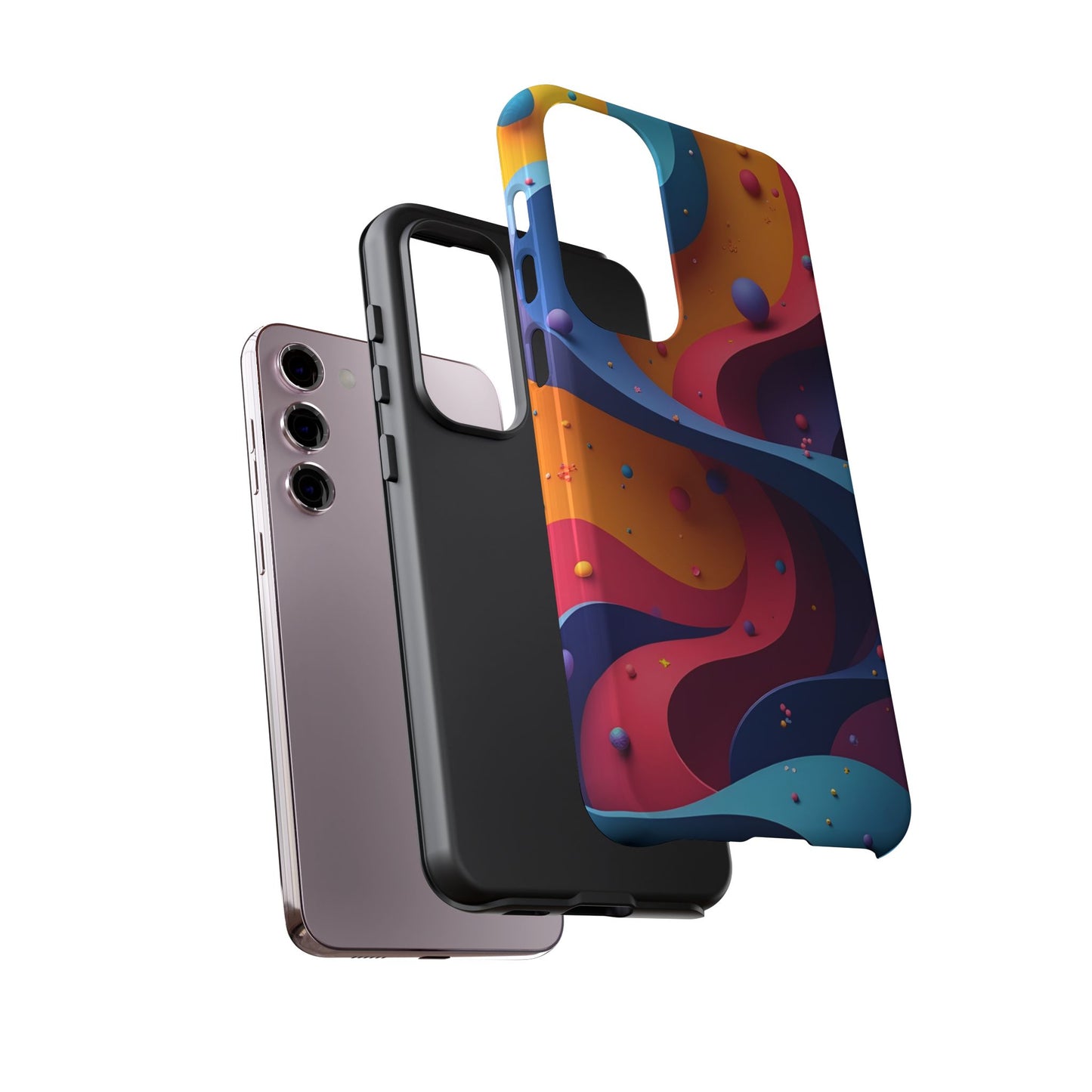 Vibrant Phone Cover - Colorful Abstract Design, Shockproof Protector, Trendy Accessories, Gift for Tech Lovers, Fun Style