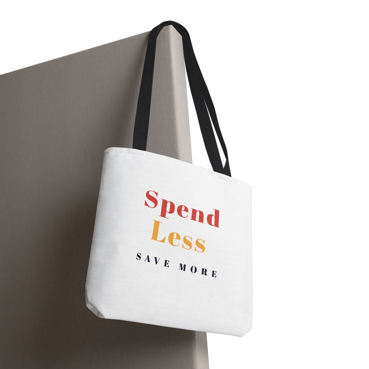Motivational Shopping Bag - 'Spend Less, Save More' - Eco-Friendly Shopping Bag