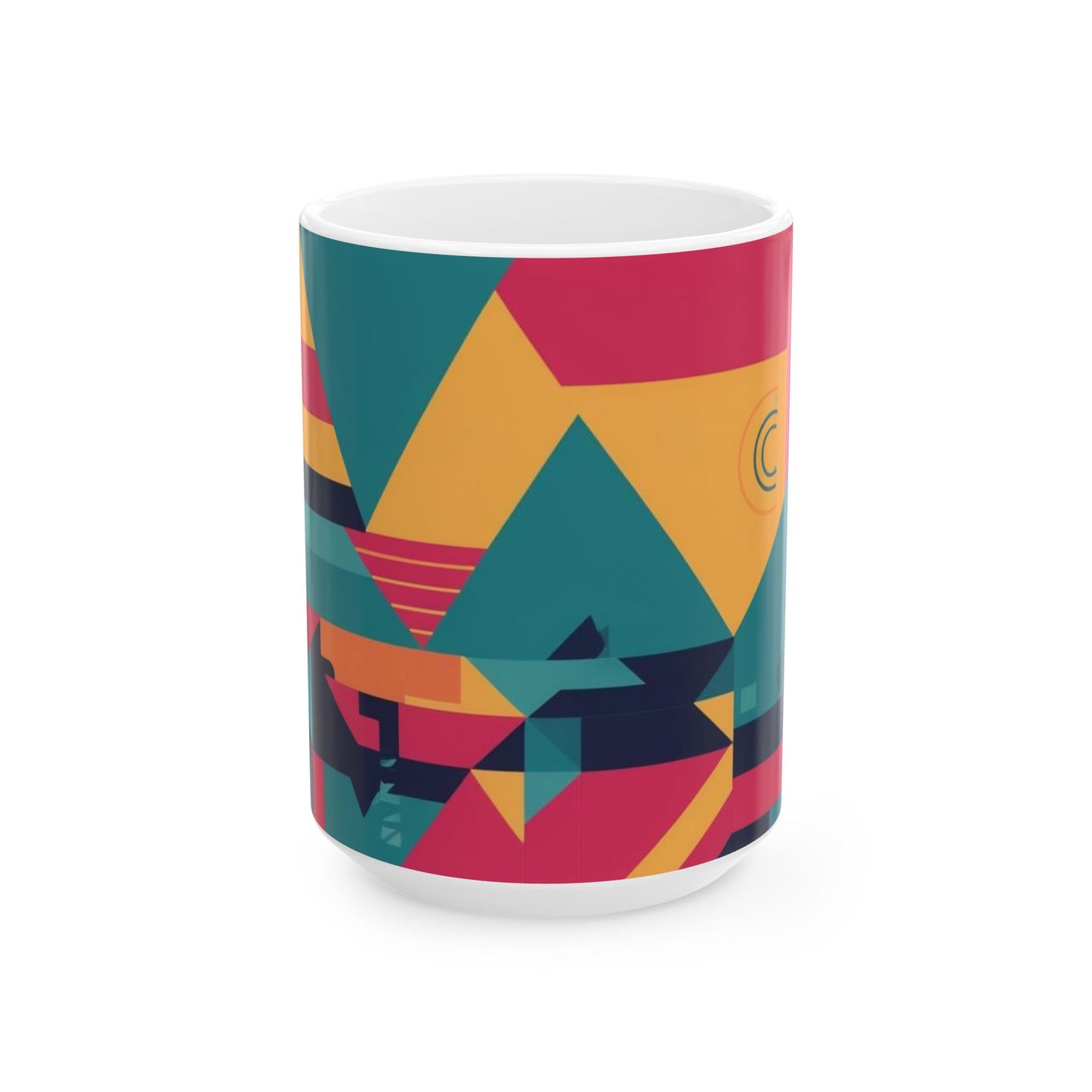 Colorful Geometric Coffee Mug - Vibrant Design for Creative Souls
