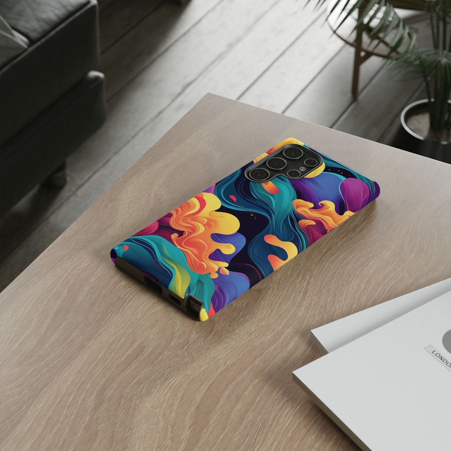 Colorful Phone Cover, Artistic Cellphone Cover, Unique Gift for Her, Trendy Accessories, Vibrant Protection