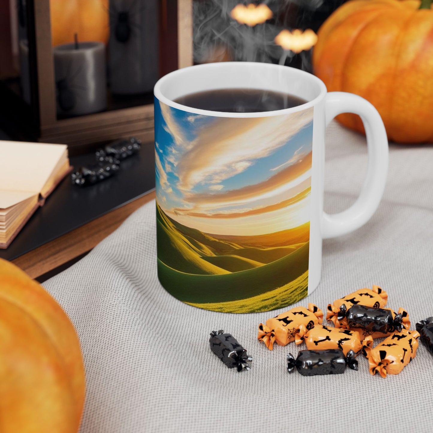 Scenic Ceramic Mug - Nature Landscape Design
