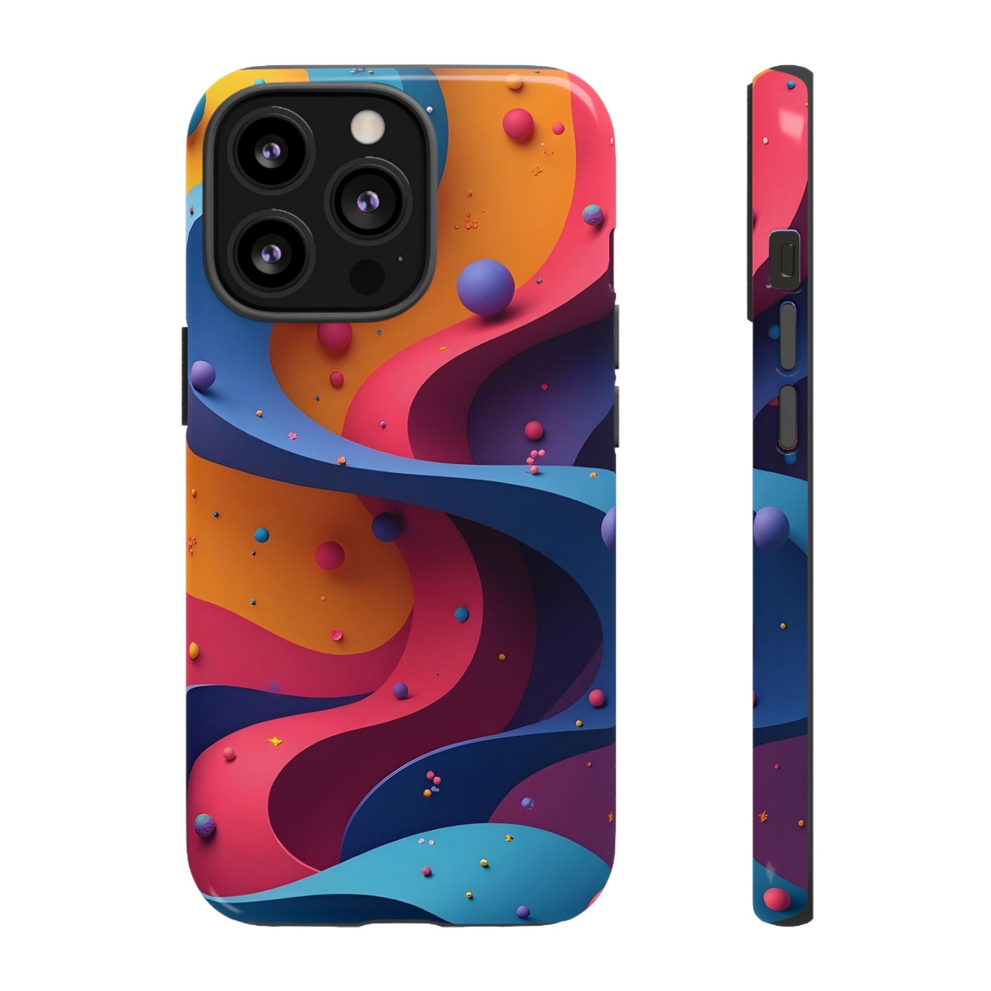Vibrant Phone Cover - Colorful Abstract Design, Shockproof Protector, Trendy Accessories, Gift for Tech Lovers, Fun Style