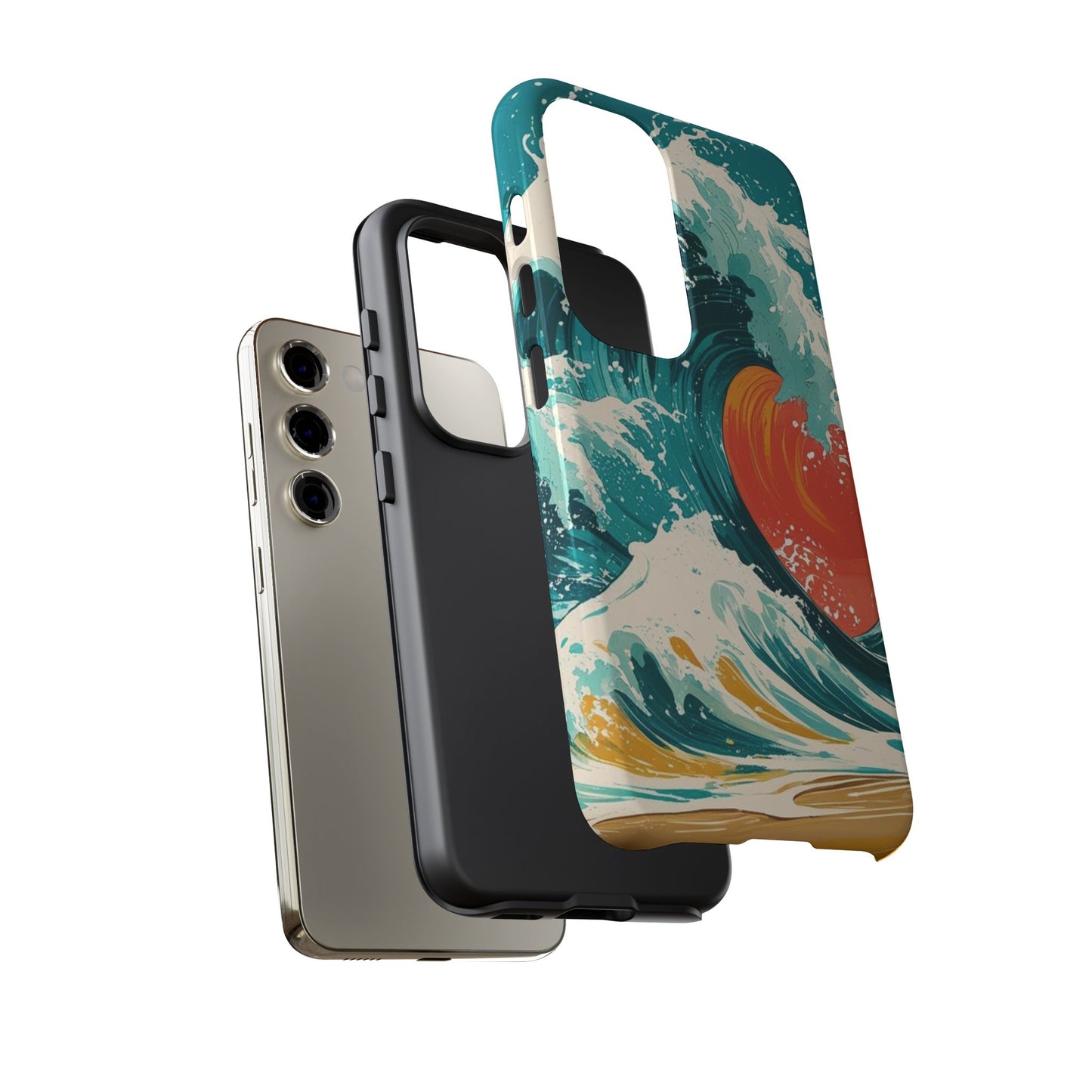 Ocean Wave Phone Cover, Tropical Phone Cover, Artistic Smartphone Cover, Waves Design, Summer Vibe Accessory, Gift for Beach Lovers