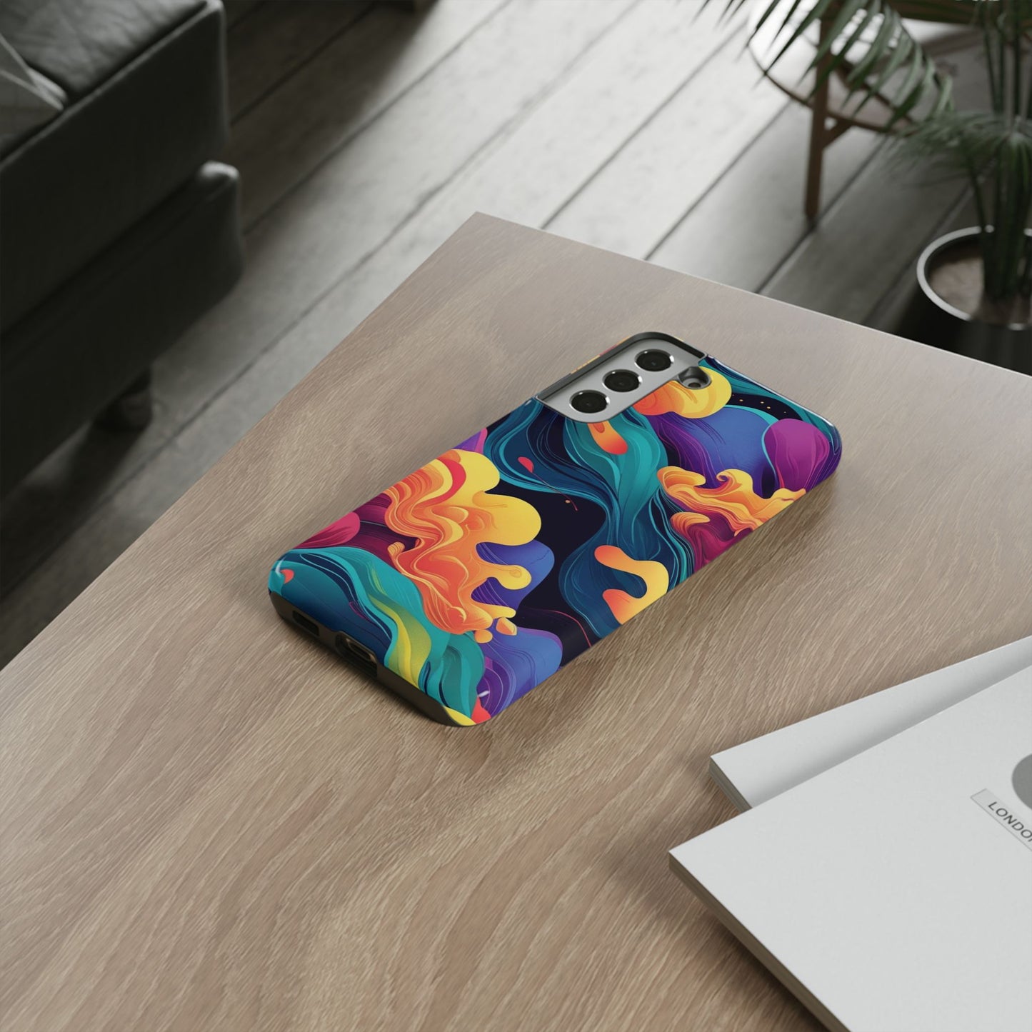 Colorful Phone Cover, Artistic Cellphone Cover, Unique Gift for Her, Trendy Accessories, Vibrant Protection
