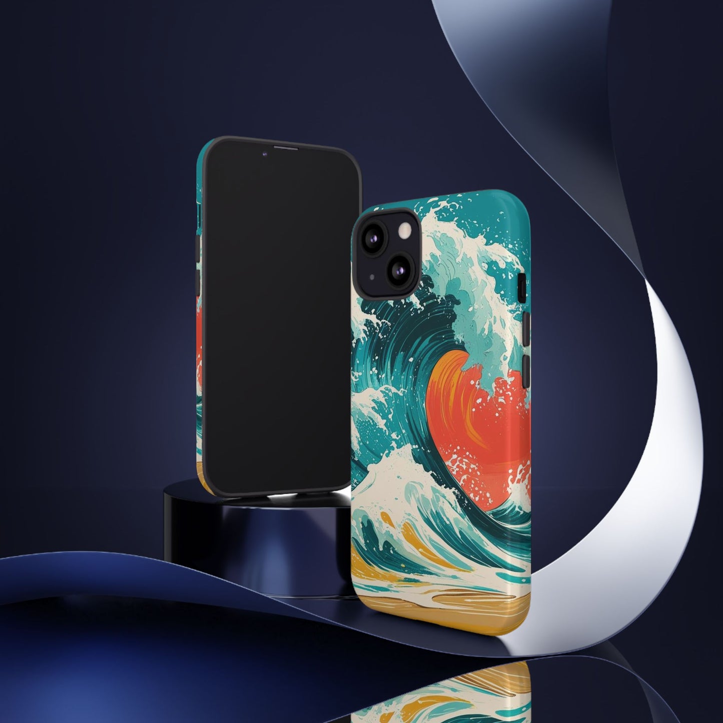 Ocean Wave Phone Cover, Tropical Phone Cover, Artistic Smartphone Cover, Waves Design, Summer Vibe Accessory, Gift for Beach Lovers