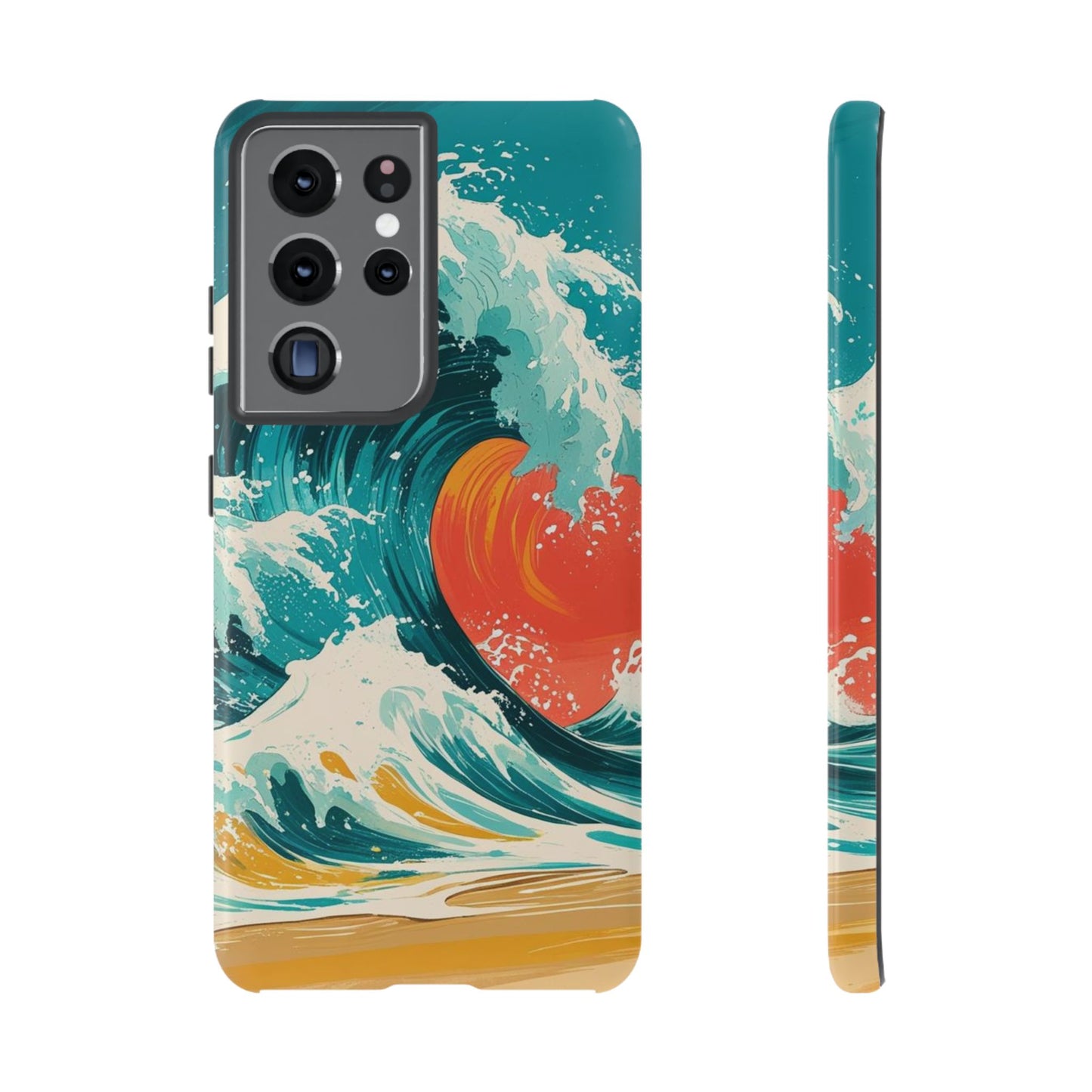 Ocean Wave Phone Cover, Tropical Phone Cover, Artistic Smartphone Cover, Waves Design, Summer Vibe Accessory, Gift for Beach Lovers