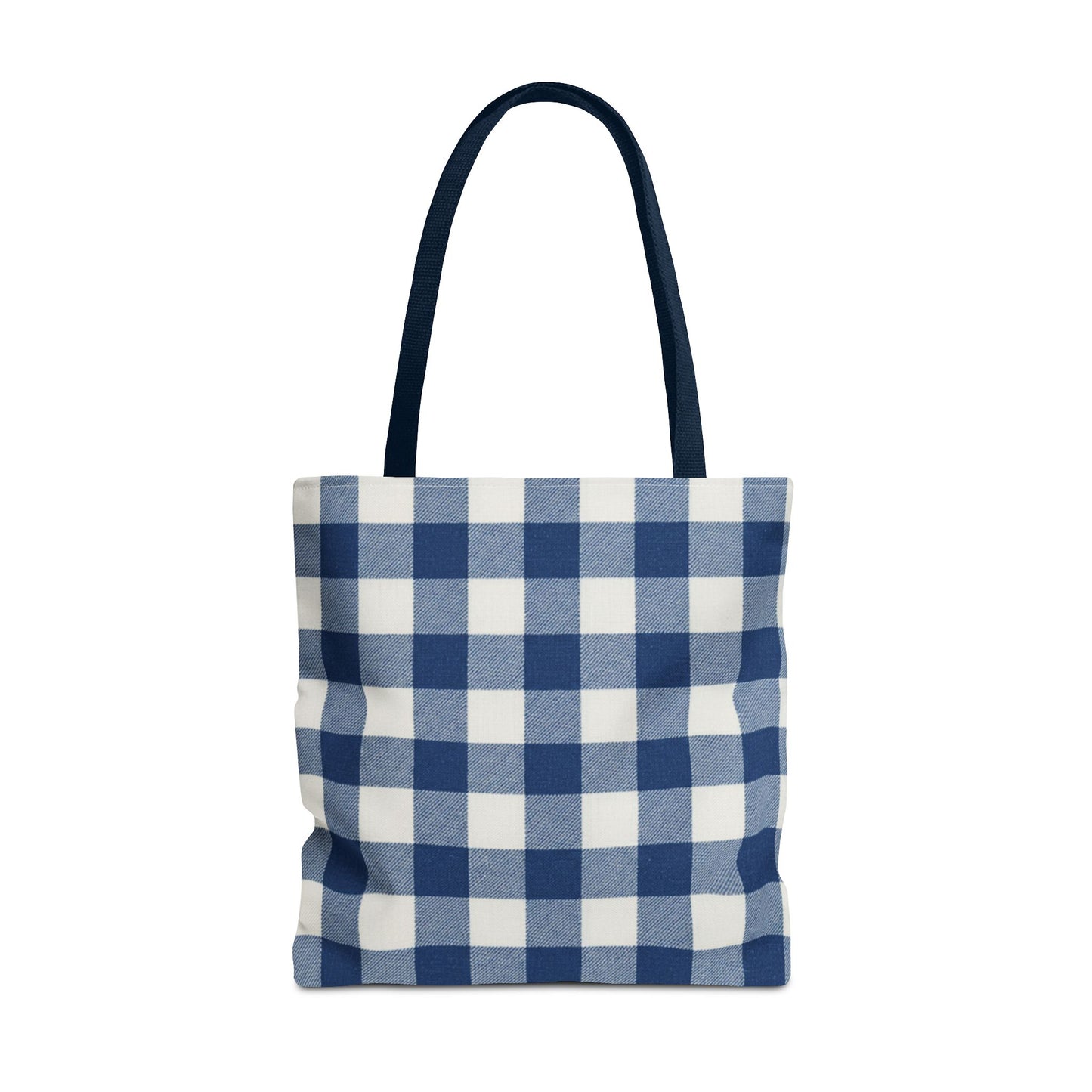 Stylish Blue Checkered Shopping Bag - Perfect for Everyday Use