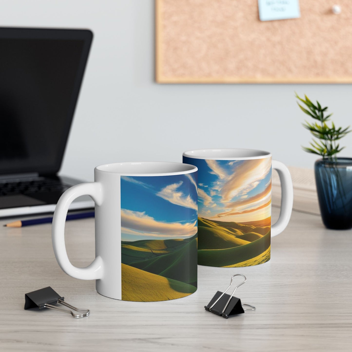 Scenic Ceramic Mug - Nature Landscape Design