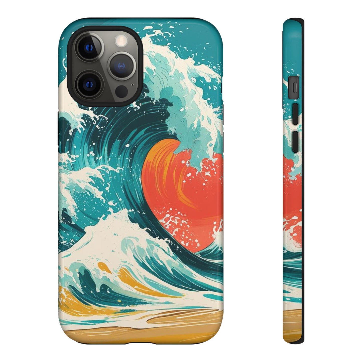 Ocean Wave Phone Cover, Tropical Phone Cover, Artistic Smartphone Cover, Waves Design, Summer Vibe Accessory, Gift for Beach Lovers