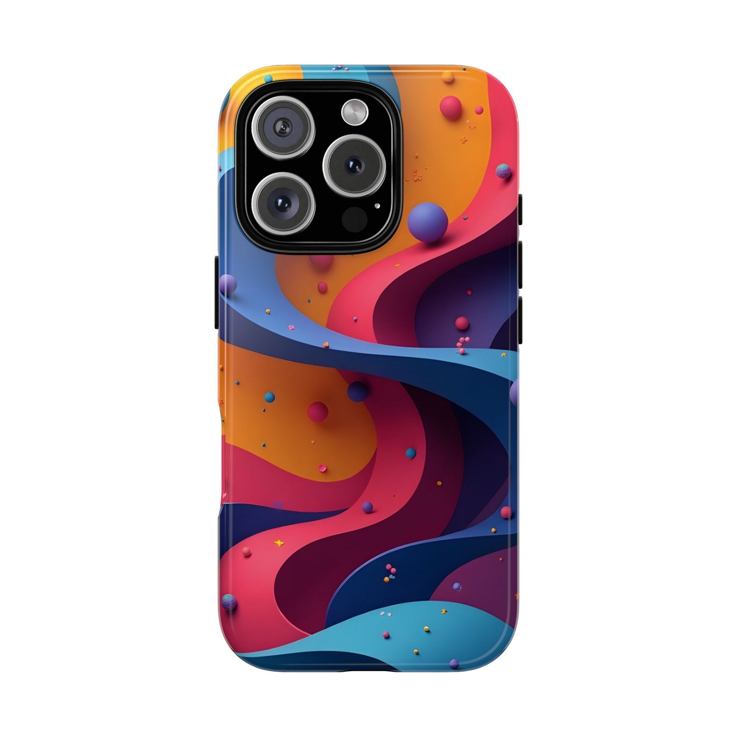 Vibrant Phone Cover - Colorful Abstract Design, Shockproof Protector, Trendy Accessories, Gift for Tech Lovers, Fun Style