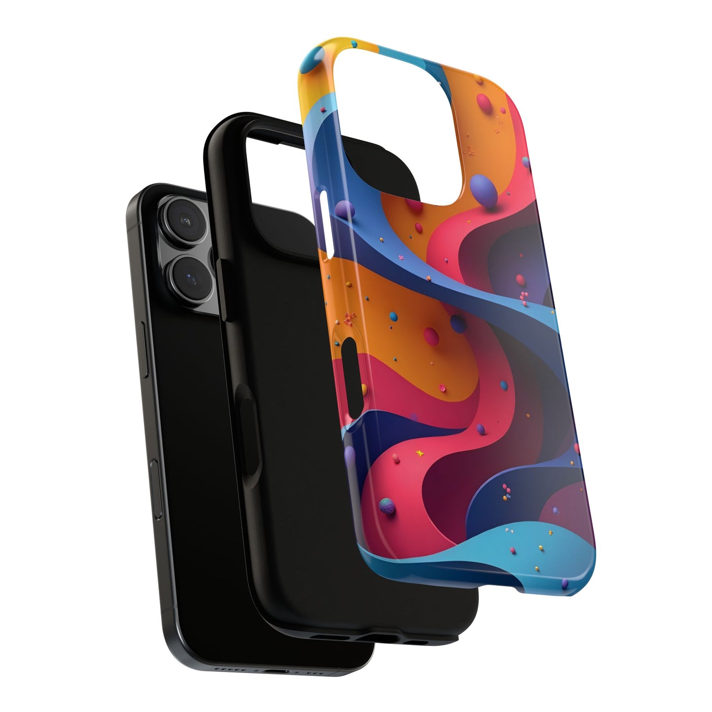 Vibrant Phone Cover - Colorful Abstract Design, Shockproof Protector, Trendy Accessories, Gift for Tech Lovers, Fun Style