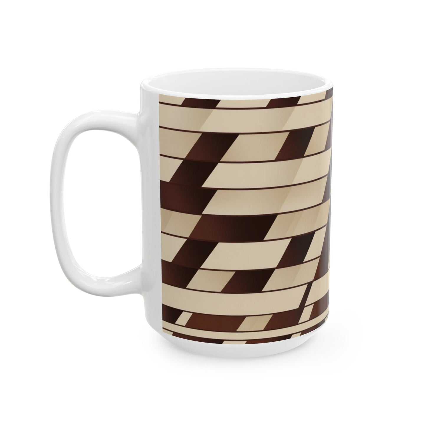 Geometric Pattern Coffee Mug - Stylish Coffee Cup for Home & Office