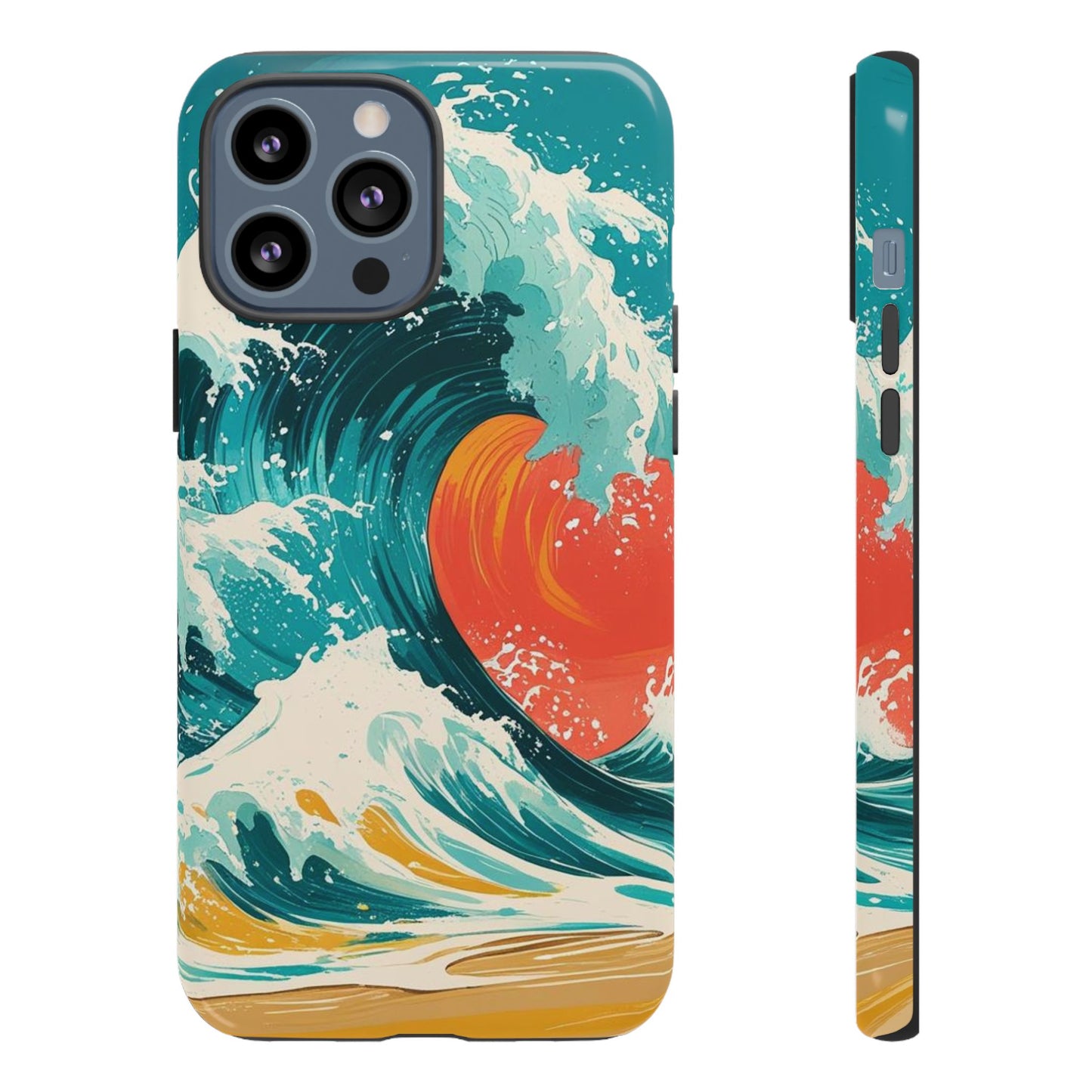 Ocean Wave Phone Cover, Tropical Phone Cover, Artistic Smartphone Cover, Waves Design, Summer Vibe Accessory, Gift for Beach Lovers