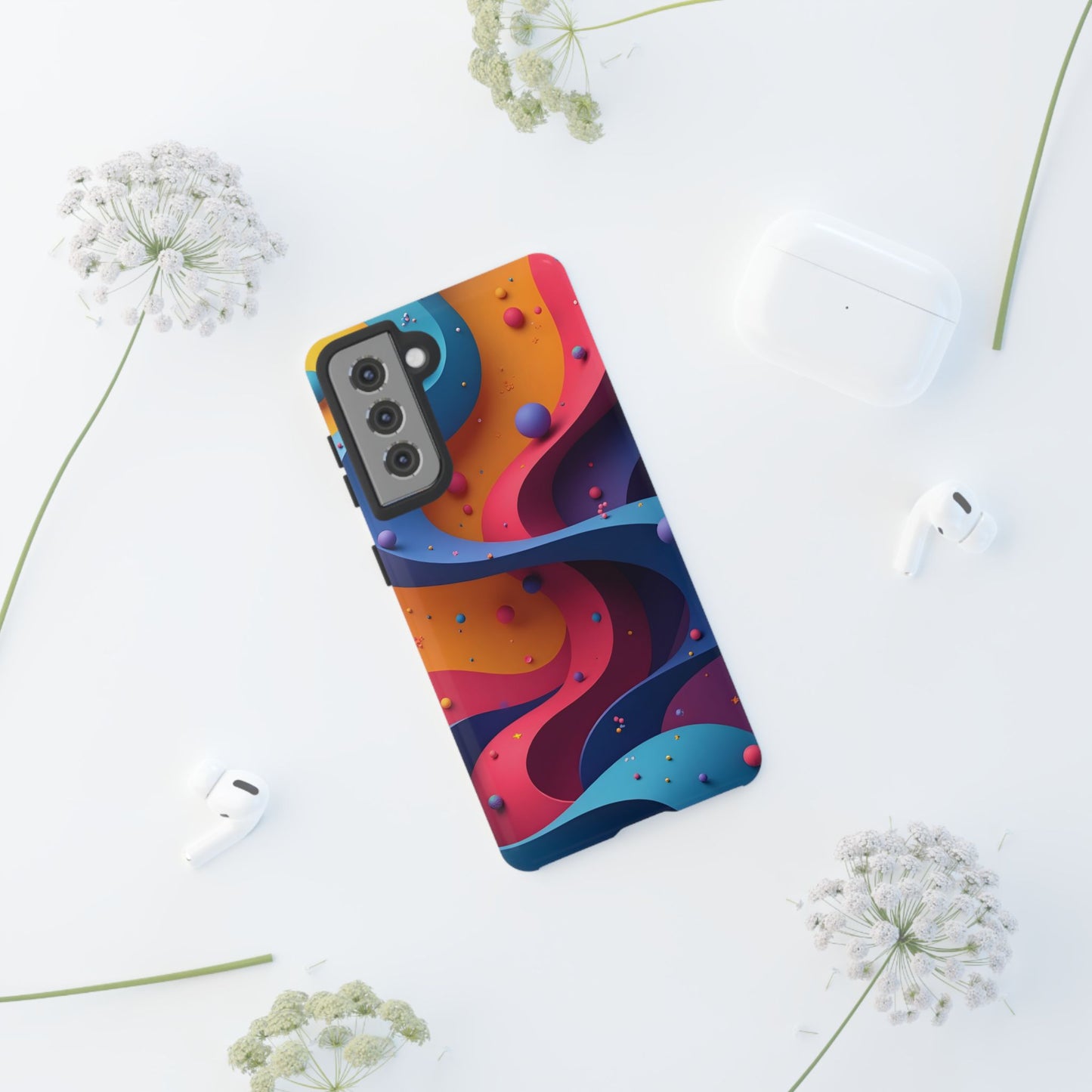Vibrant Phone Cover - Colorful Abstract Design, Shockproof Protector, Trendy Accessories, Gift for Tech Lovers, Fun Style