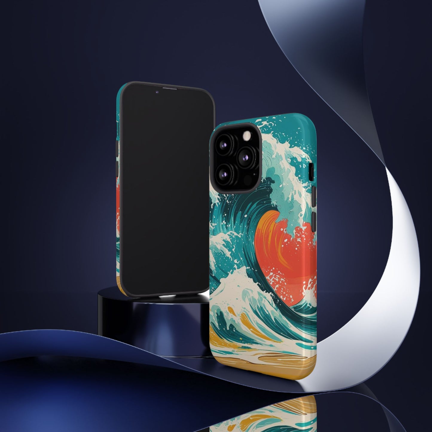Ocean Wave Phone Cover, Tropical Phone Cover, Artistic Smartphone Cover, Waves Design, Summer Vibe Accessory, Gift for Beach Lovers