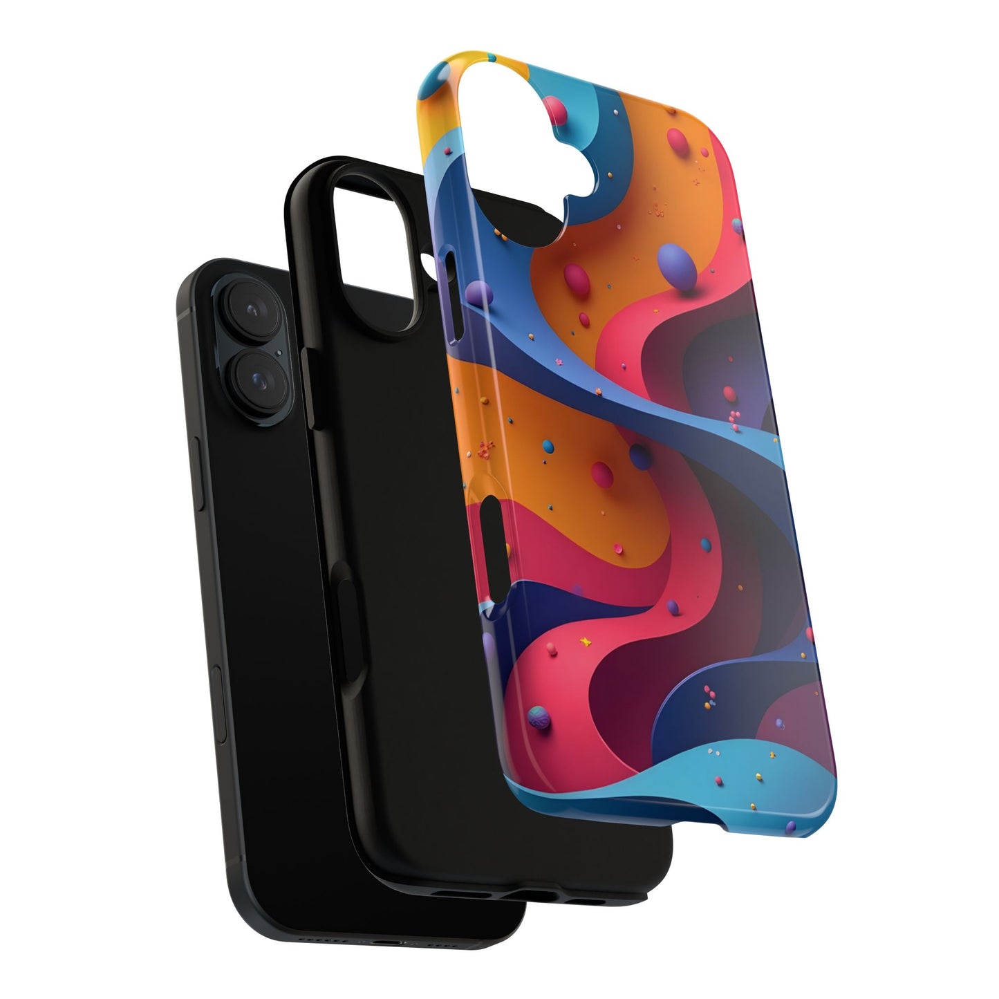 Vibrant Phone Cover - Colorful Abstract Design, Shockproof Protector, Trendy Accessories, Gift for Tech Lovers, Fun Style