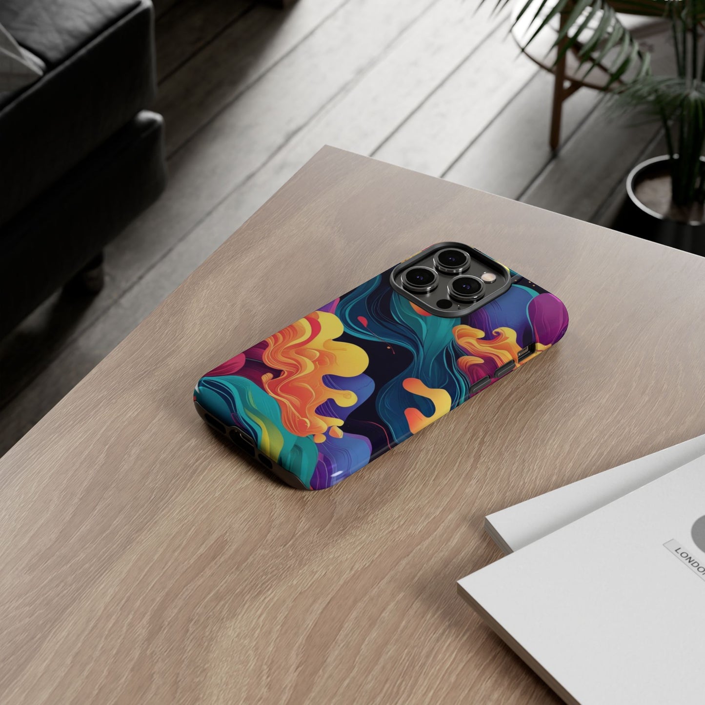 Colorful Phone Cover, Artistic Cellphone Cover, Unique Gift for Her, Trendy Accessories, Vibrant Protection