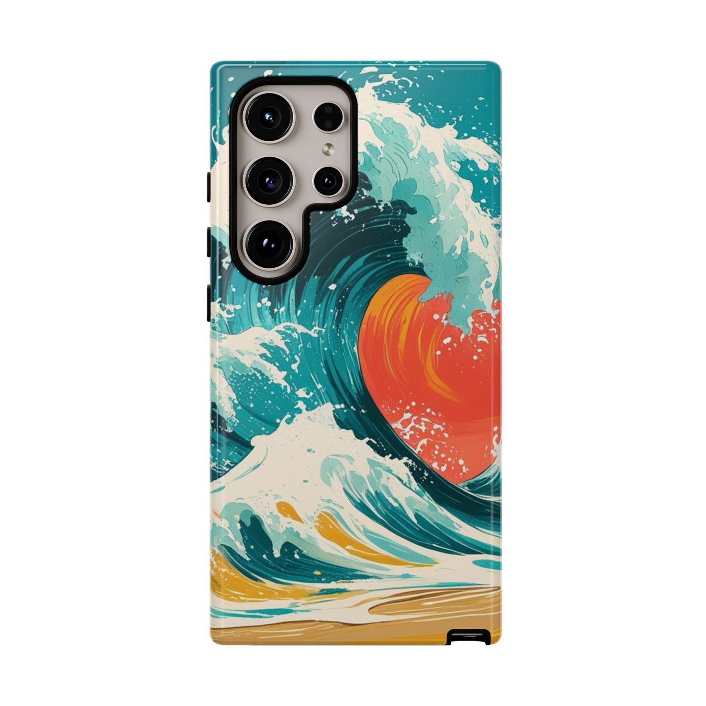 Ocean Wave Phone Cover, Tropical Phone Cover, Artistic Smartphone Cover, Waves Design, Summer Vibe Accessory, Gift for Beach Lovers