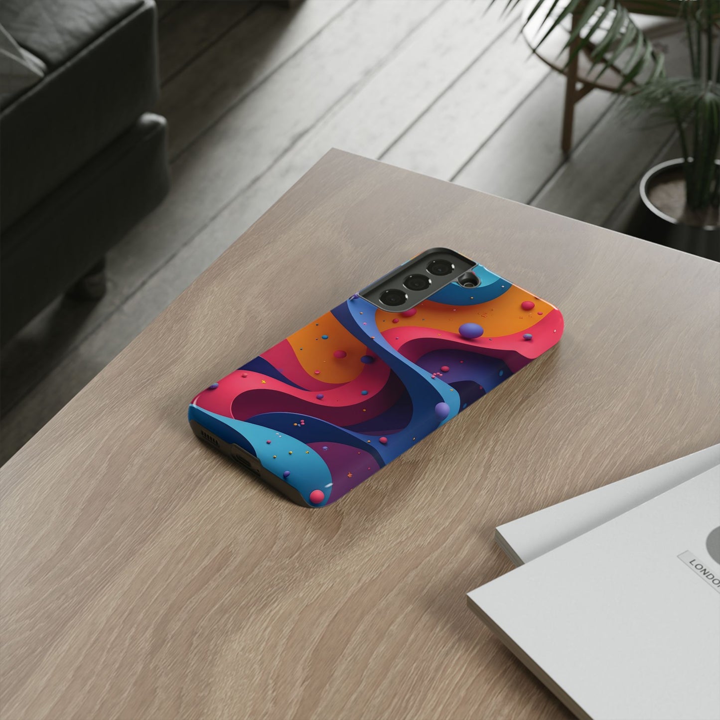Vibrant Phone Cover - Colorful Abstract Design, Shockproof Protector, Trendy Accessories, Gift for Tech Lovers, Fun Style