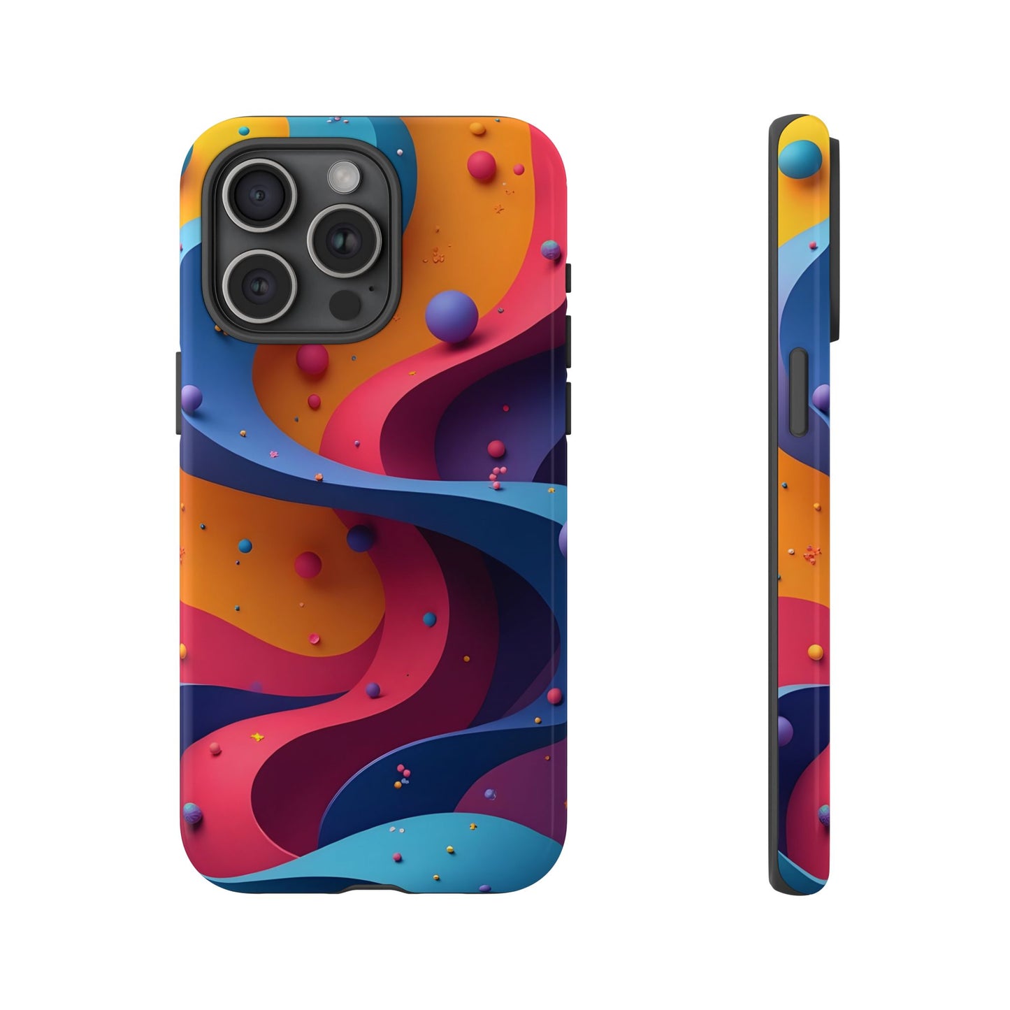 Vibrant Phone Cover - Colorful Abstract Design, Shockproof Protector, Trendy Accessories, Gift for Tech Lovers, Fun Style