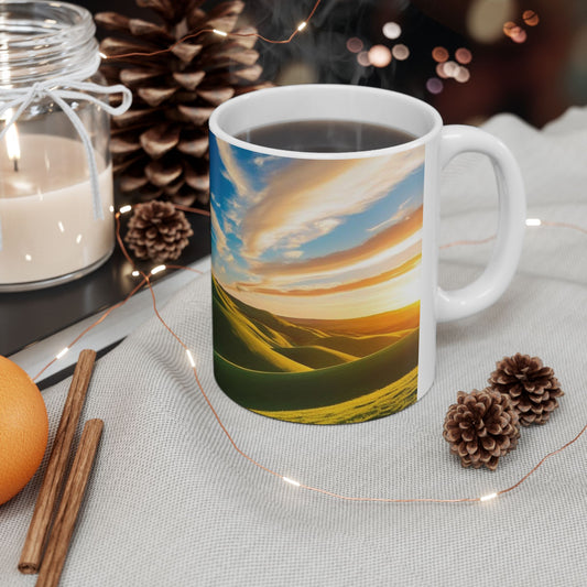 Scenic Ceramic Mug - Nature Landscape Design