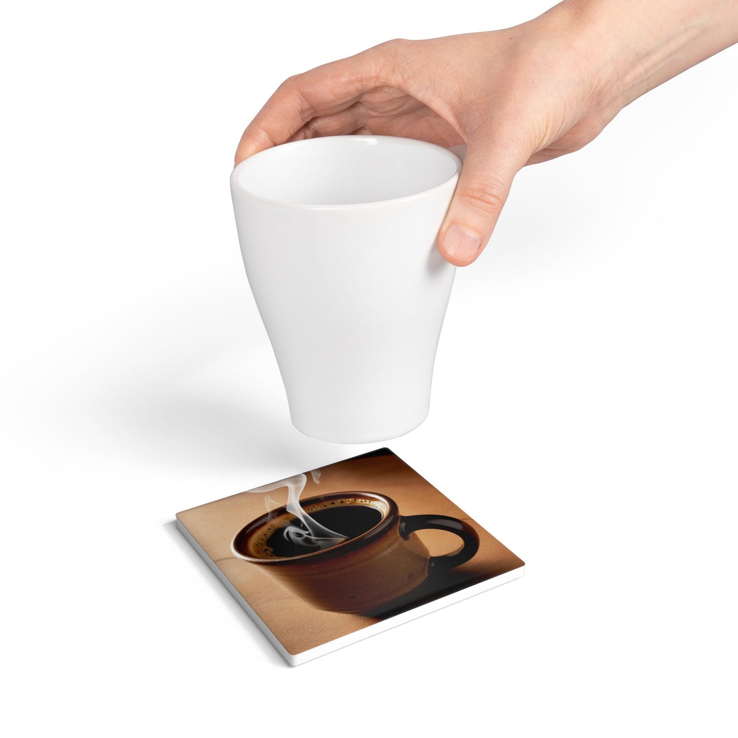 Coffee Lover's Ceramic Coaster - Perfect for Home Decor & Gift