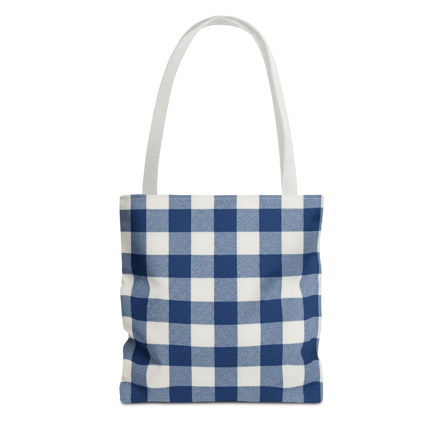 Stylish Blue Checkered Shopping Bag - Perfect for Everyday Use