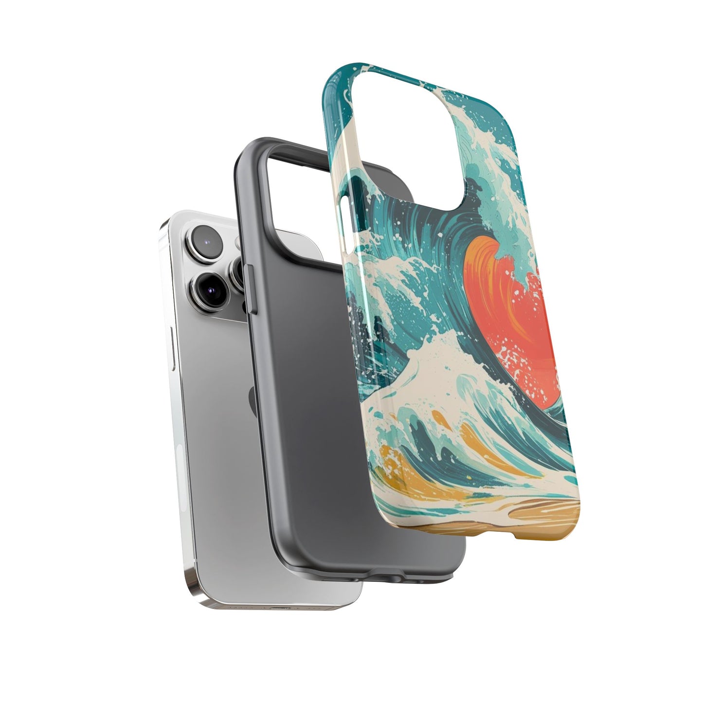 Ocean Wave Phone Cover, Tropical Phone Cover, Artistic Smartphone Cover, Waves Design, Summer Vibe Accessory, Gift for Beach Lovers