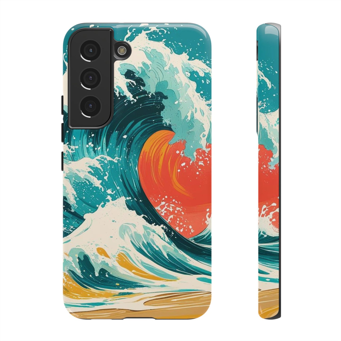 Ocean Wave Phone Cover, Tropical Phone Cover, Artistic Smartphone Cover, Waves Design, Summer Vibe Accessory, Gift for Beach Lovers