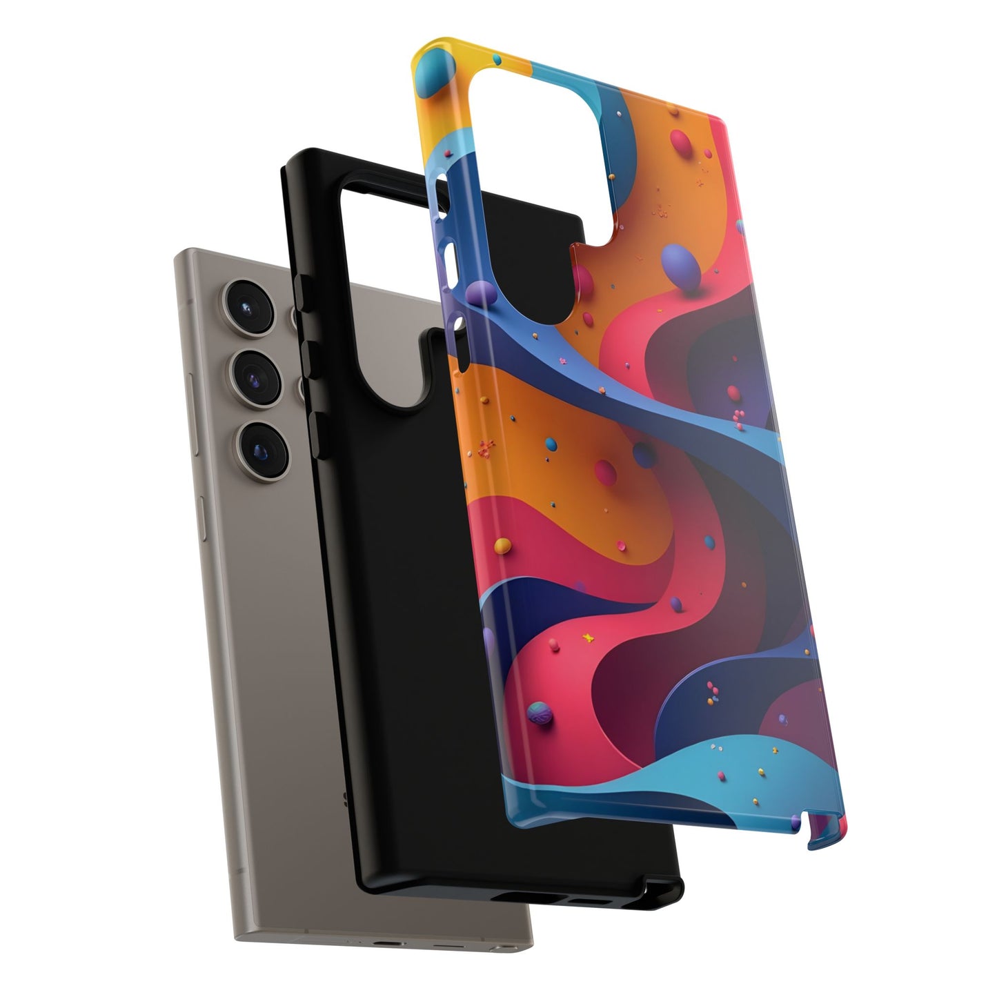 Vibrant Phone Cover - Colorful Abstract Design, Shockproof Protector, Trendy Accessories, Gift for Tech Lovers, Fun Style
