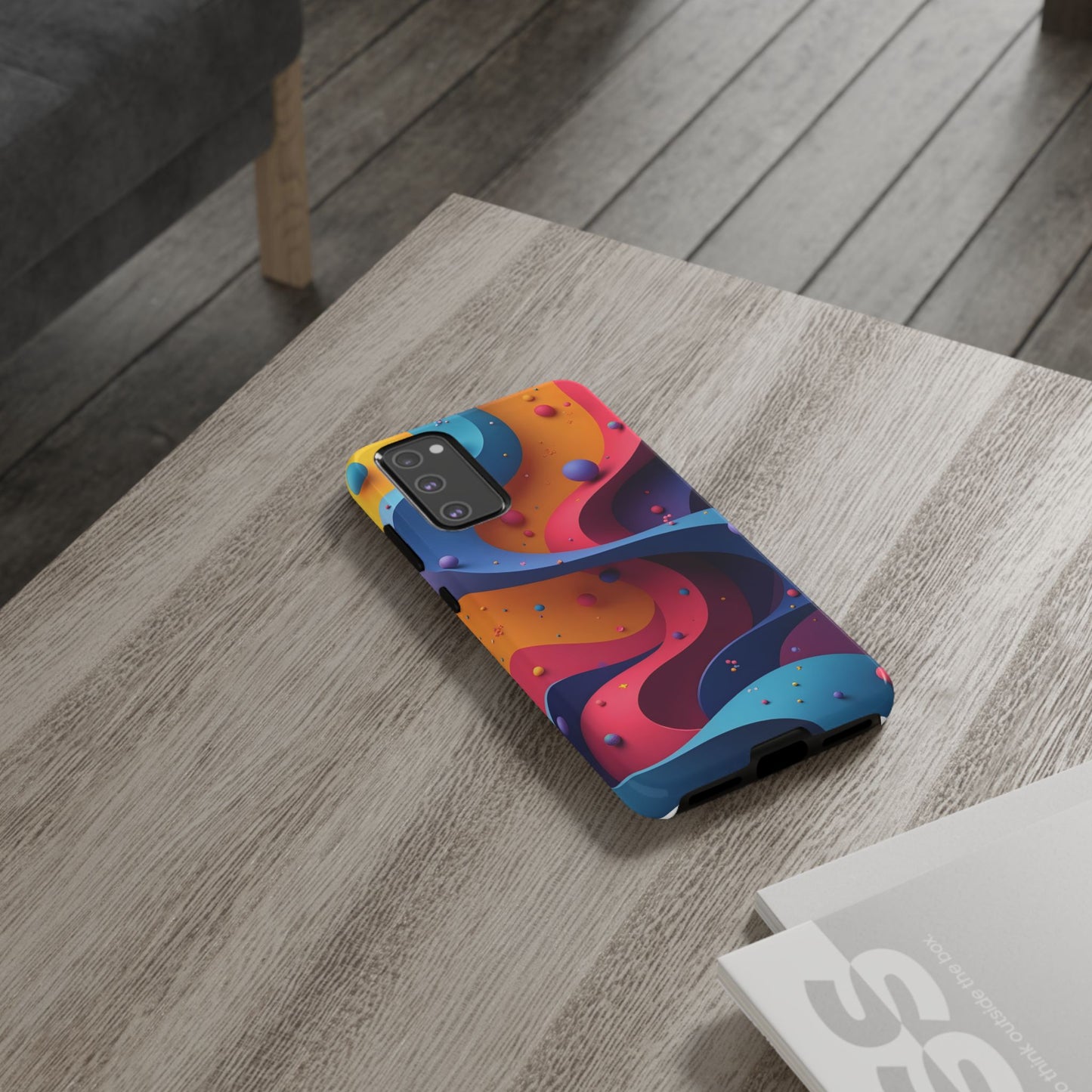 Vibrant Phone Cover - Colorful Abstract Design, Shockproof Protector, Trendy Accessories, Gift for Tech Lovers, Fun Style