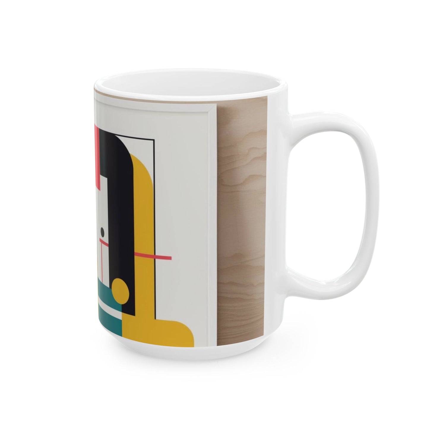 Modern Geometric Ceramic Mug - Perfect for Coffee Lovers
