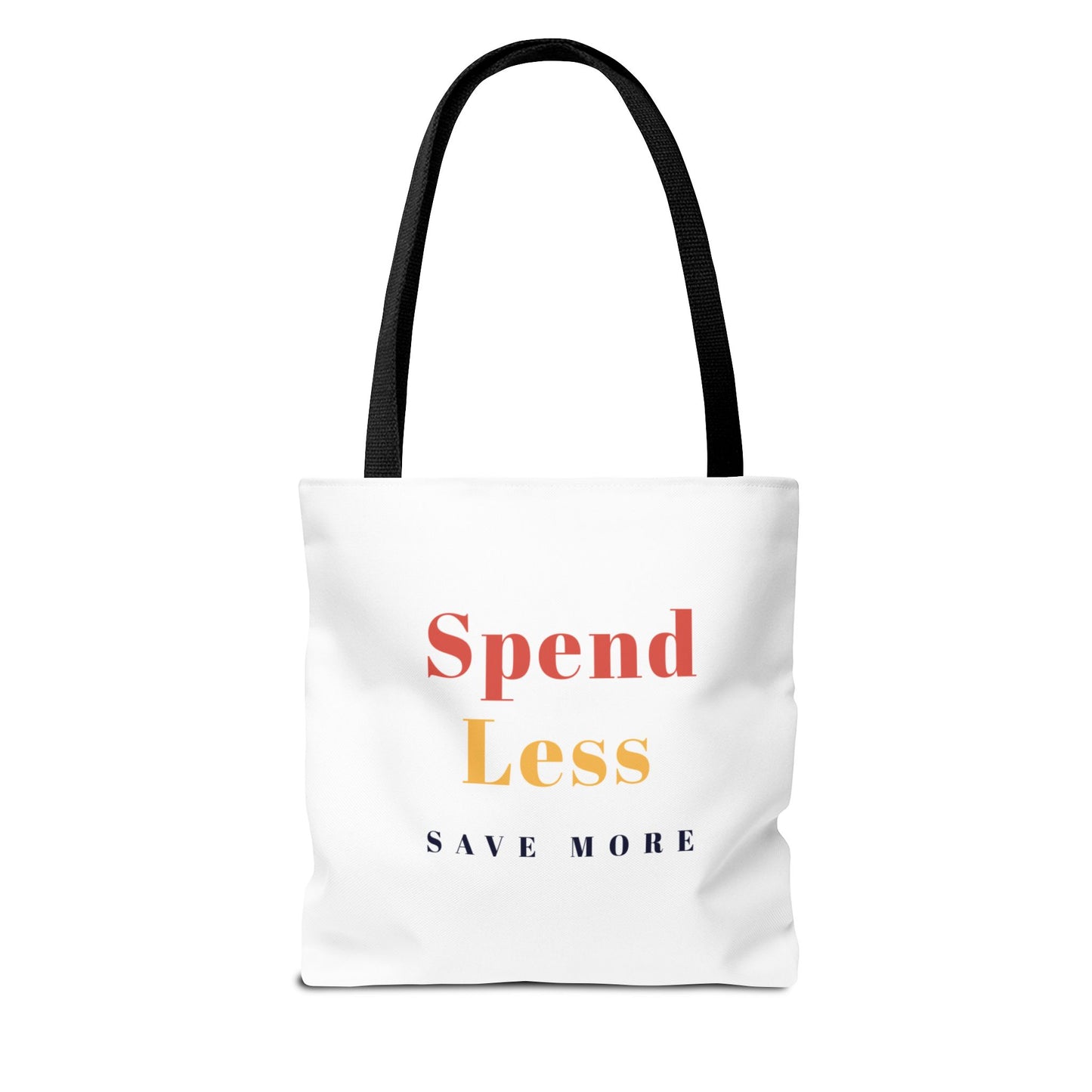 Motivational Shopping Bag - 'Spend Less, Save More' - Eco-Friendly Shopping Bag