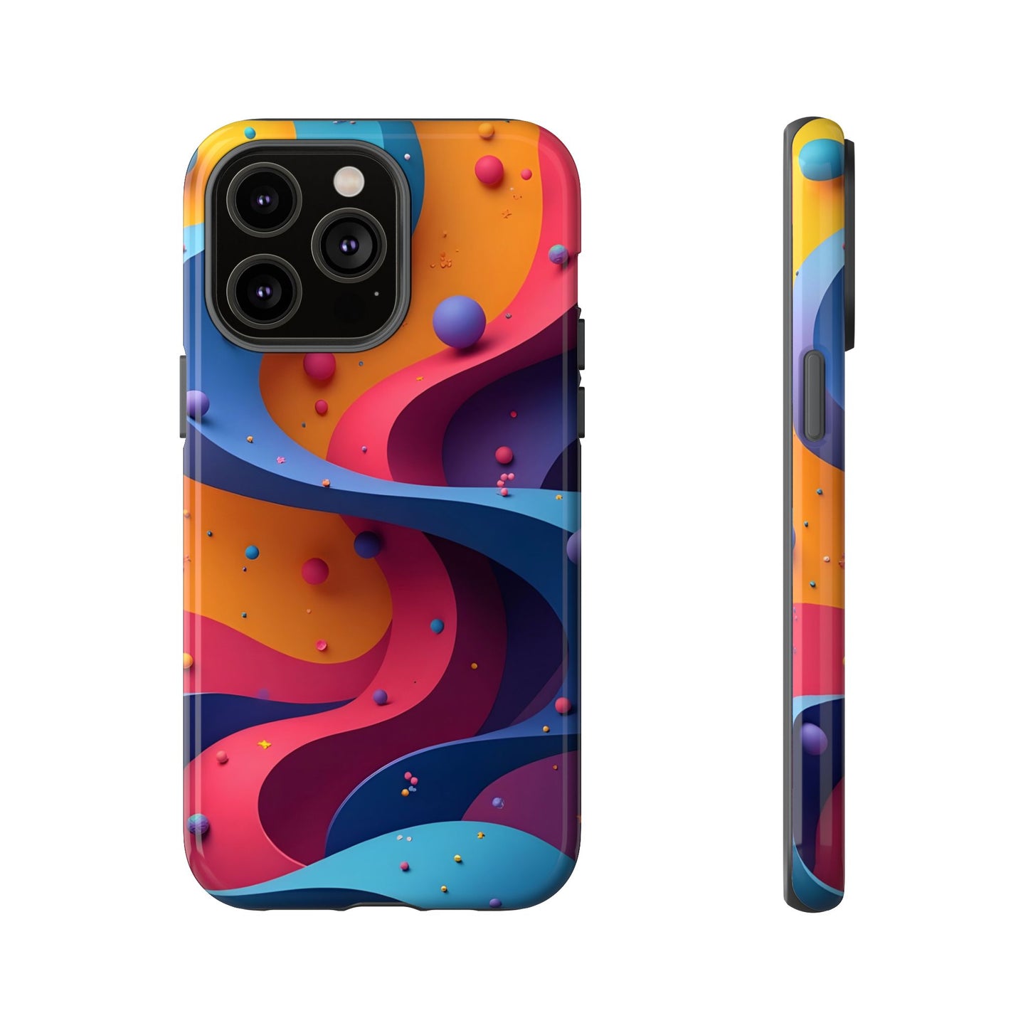 Vibrant Phone Cover - Colorful Abstract Design, Shockproof Protector, Trendy Accessories, Gift for Tech Lovers, Fun Style