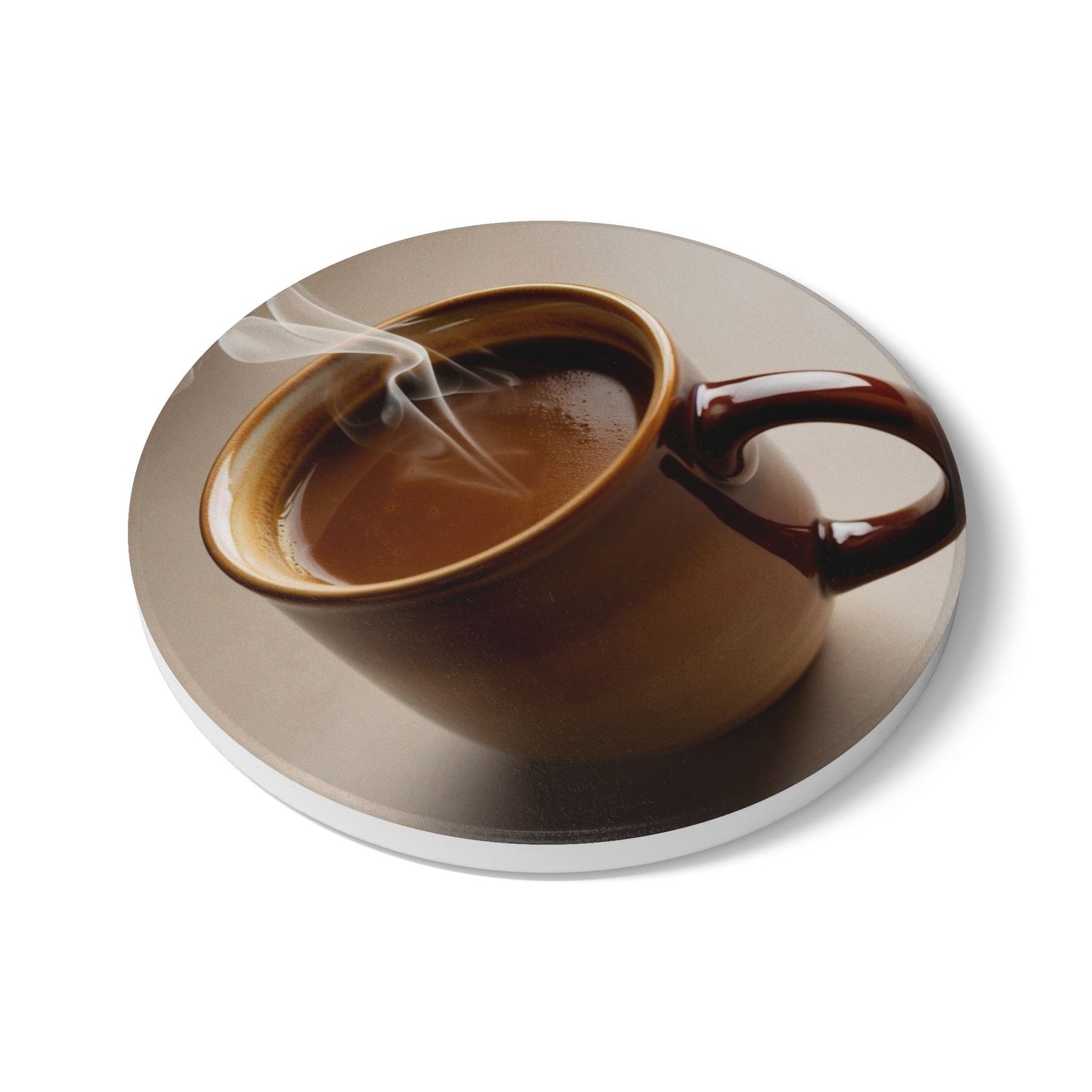 Elegant Ceramic Coaster with Coffee Design | Perfect for Home Decor & Gifts