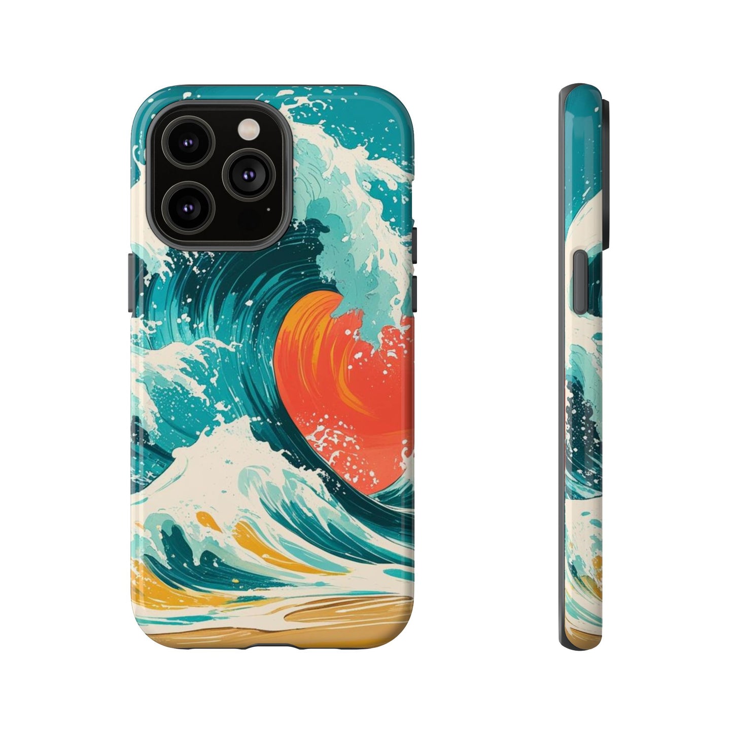 Ocean Wave Phone Cover, Tropical Phone Cover, Artistic Smartphone Cover, Waves Design, Summer Vibe Accessory, Gift for Beach Lovers
