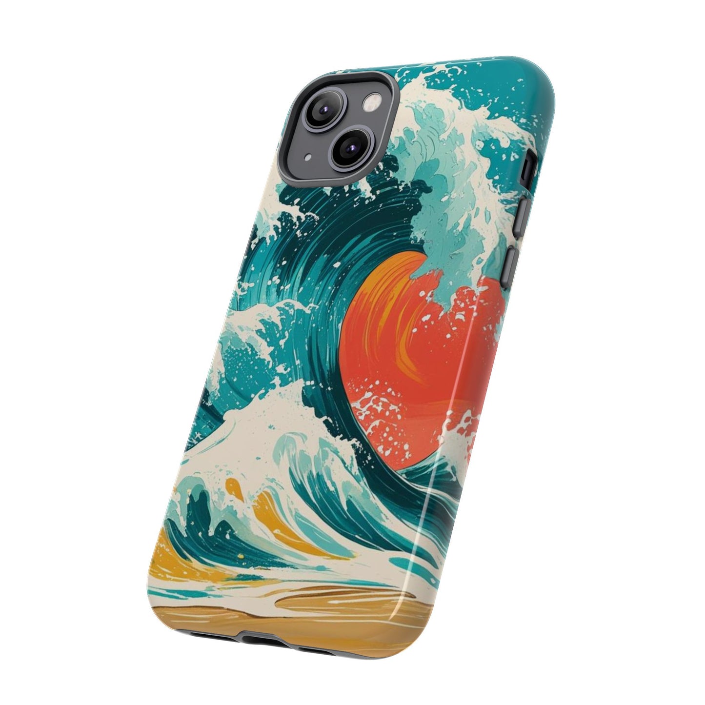 Ocean Wave Phone Cover, Tropical Phone Cover, Artistic Smartphone Cover, Waves Design, Summer Vibe Accessory, Gift for Beach Lovers