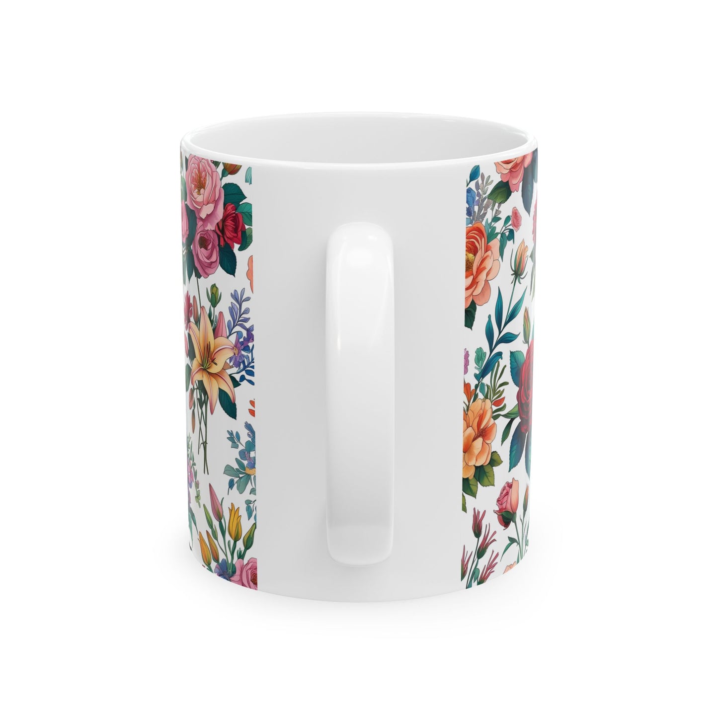 Floral Ceramic Mug - Perfect Gift, Coffee Mug, Tea Lover’s Gift, Kitchen Decor, Birthday Present, Home Office