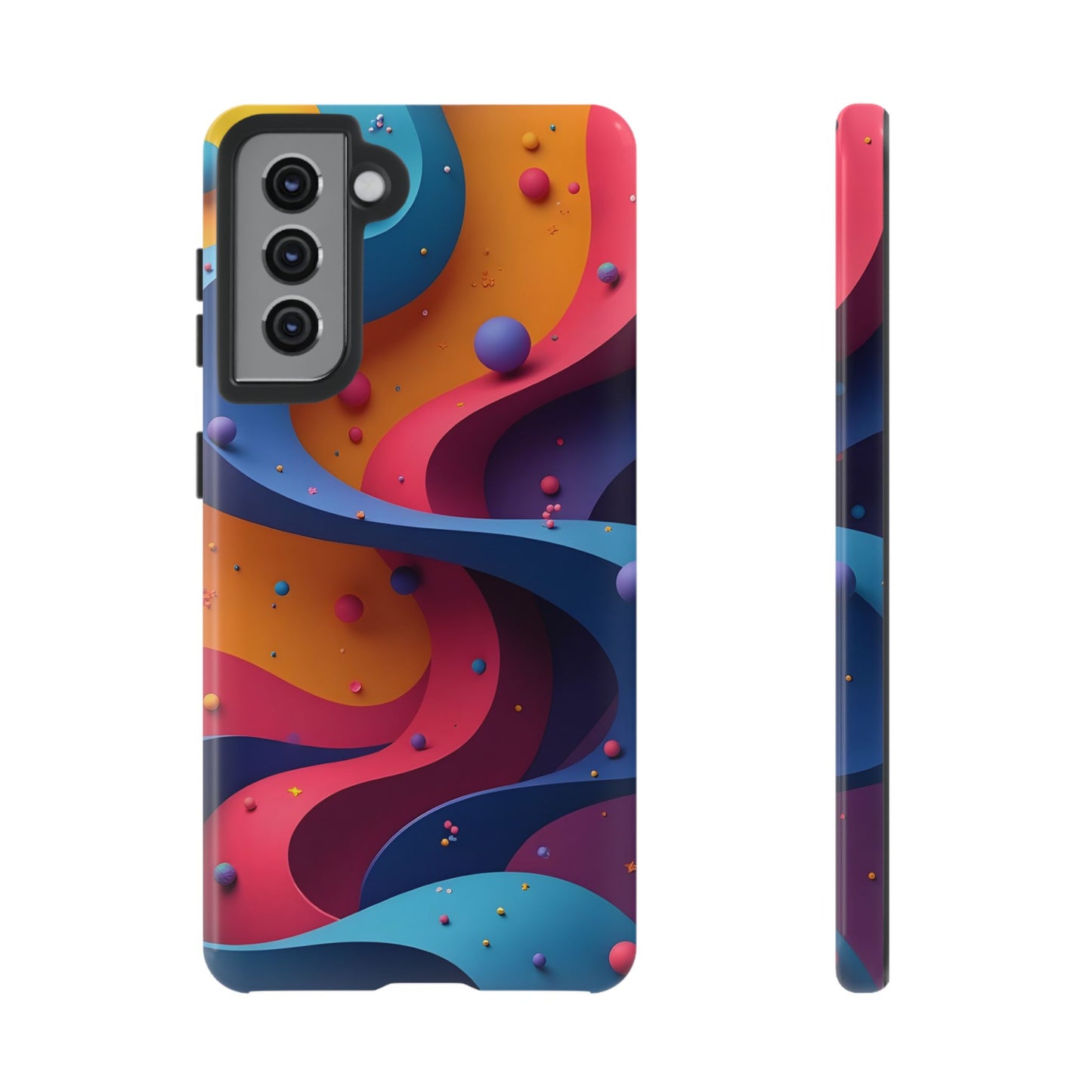 Vibrant Phone Cover - Colorful Abstract Design, Shockproof Protector, Trendy Accessories, Gift for Tech Lovers, Fun Style