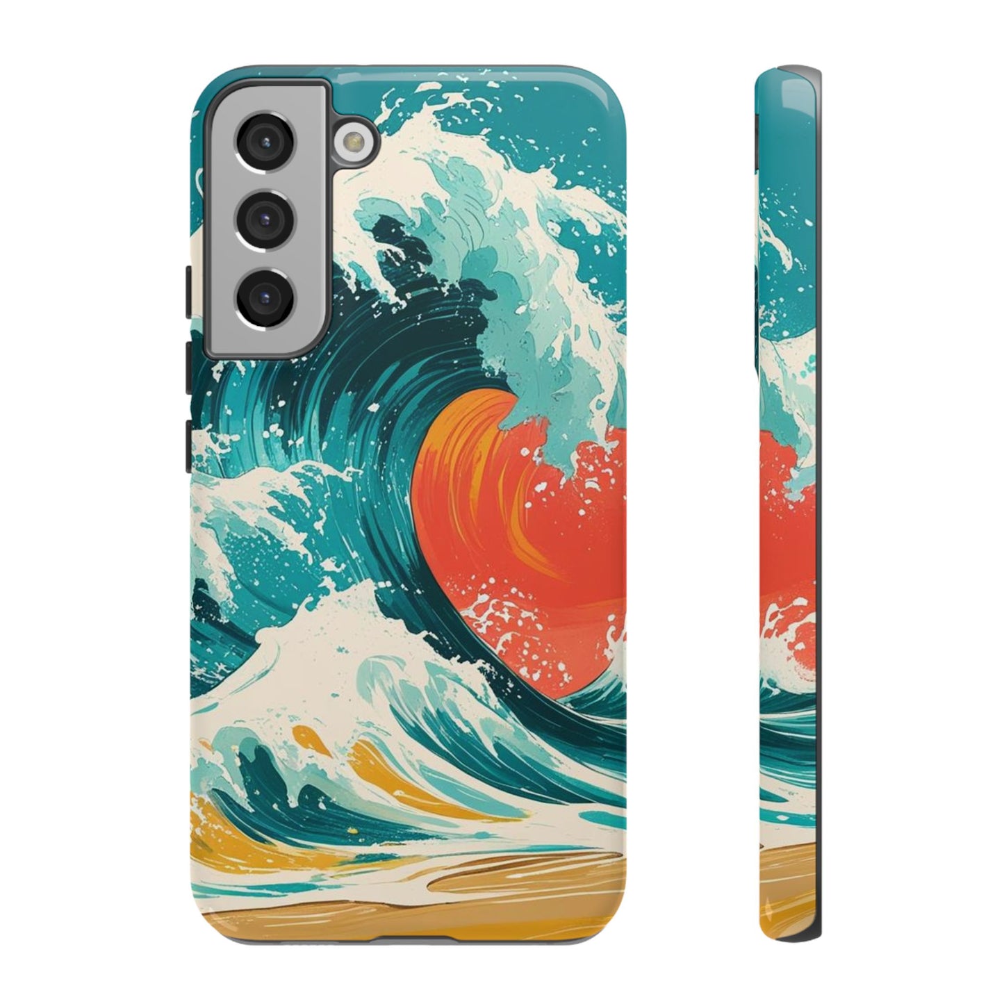 Ocean Wave Phone Cover, Tropical Phone Cover, Artistic Smartphone Cover, Waves Design, Summer Vibe Accessory, Gift for Beach Lovers