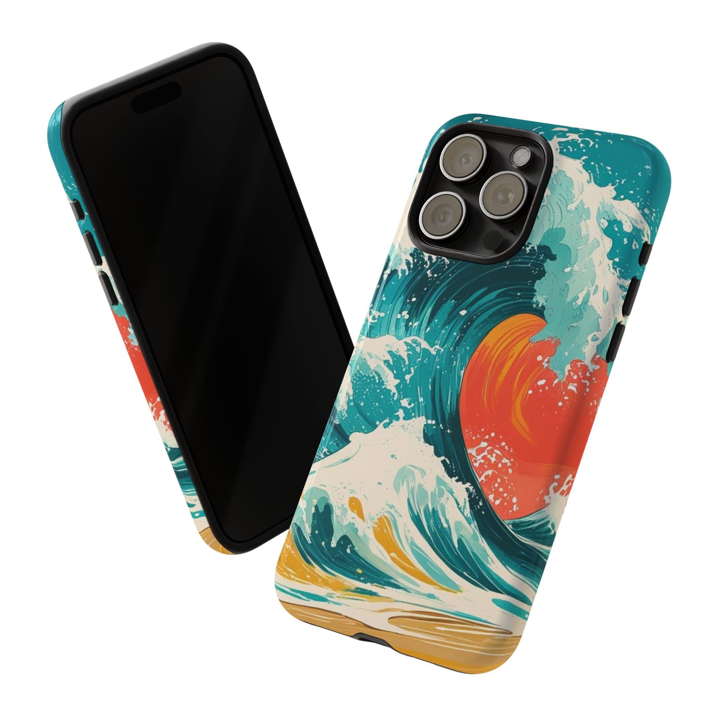Ocean Wave Phone Cover, Tropical Phone Cover, Artistic Smartphone Cover, Waves Design, Summer Vibe Accessory, Gift for Beach Lovers