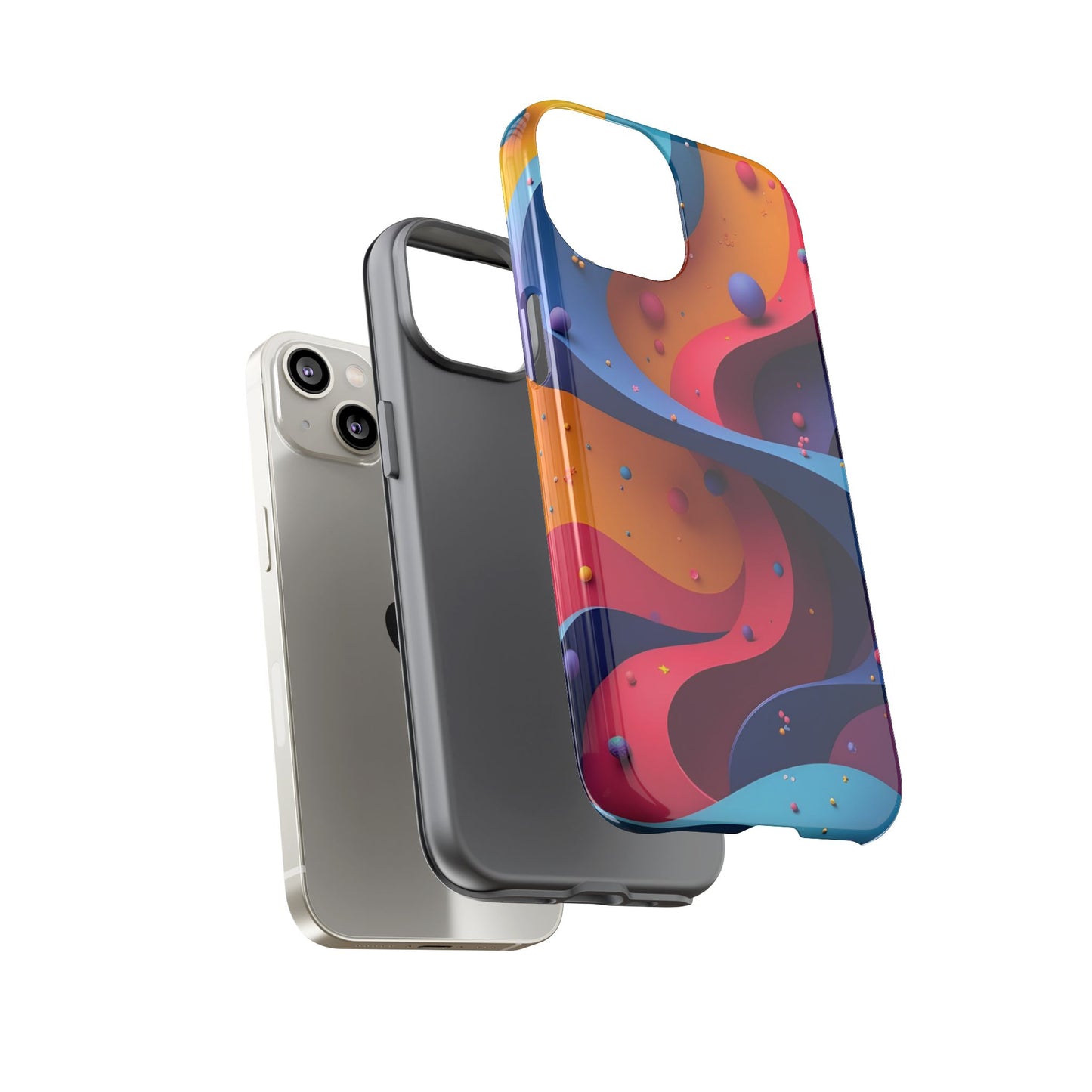 Vibrant Phone Cover - Colorful Abstract Design, Shockproof Protector, Trendy Accessories, Gift for Tech Lovers, Fun Style