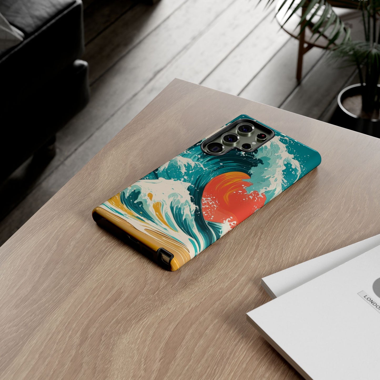 Ocean Wave Phone Cover, Tropical Phone Cover, Artistic Smartphone Cover, Waves Design, Summer Vibe Accessory, Gift for Beach Lovers