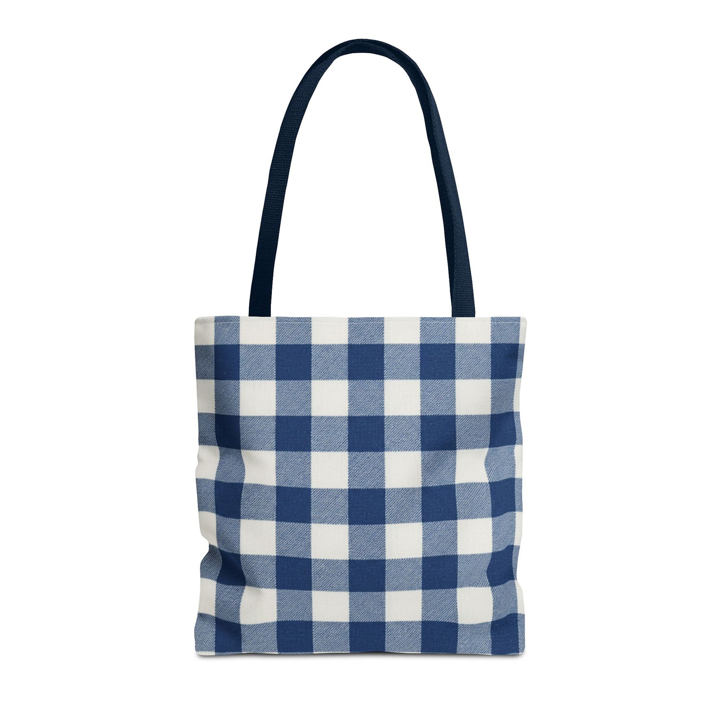 Stylish Blue Checkered Shopping Bag - Perfect for Everyday Use